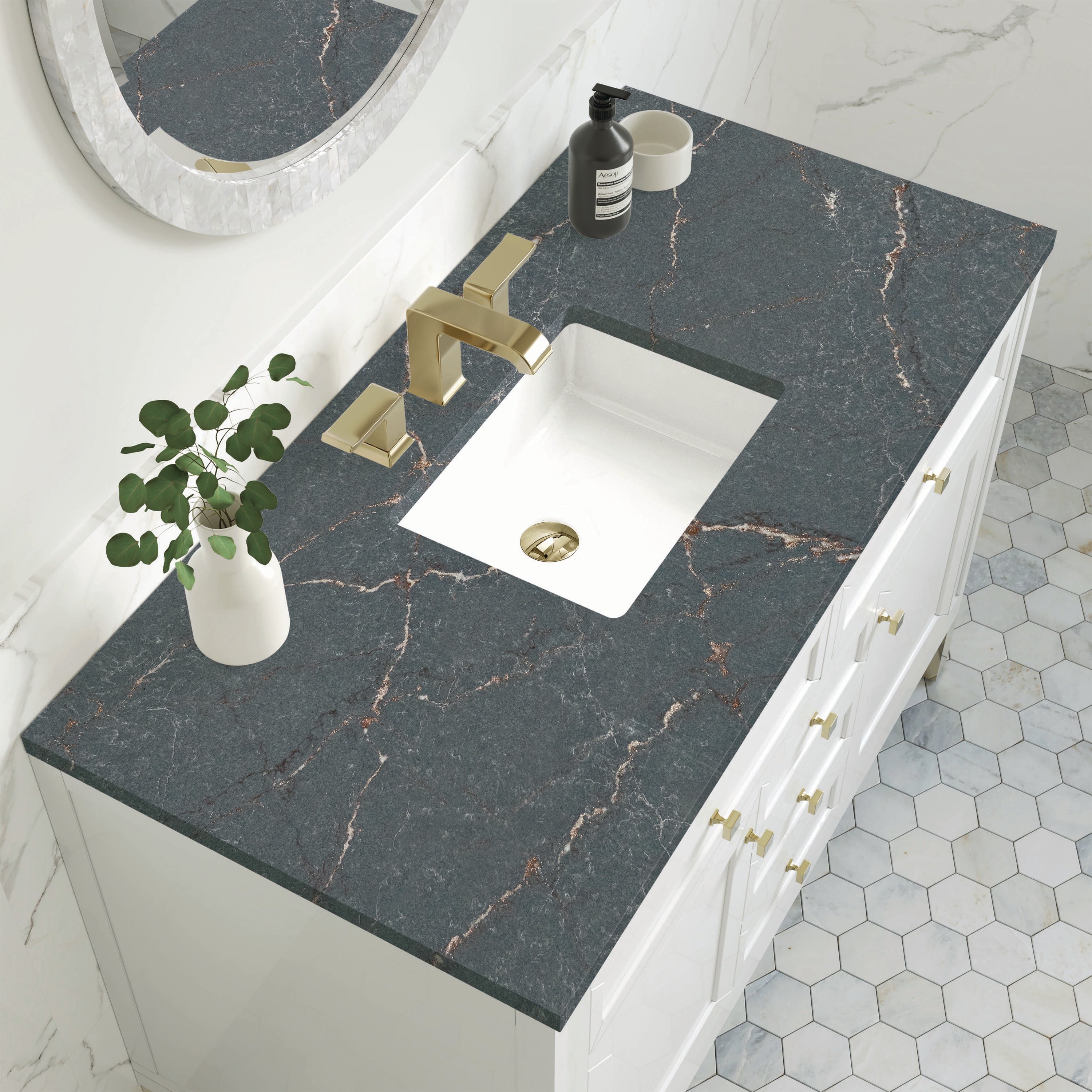 James Martin Vanities 305-V48-GW-3PBL Bath-Vanity-Combo - View #4