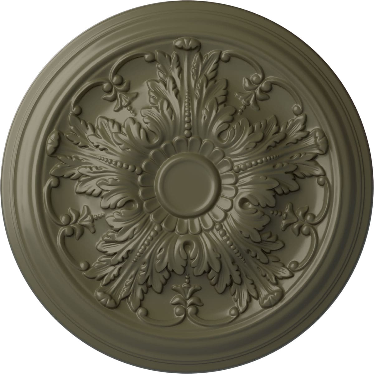Ekena Millwork CM20DAPTF Damon 20-in W x 20-in L Painted Turtle Polyurethane Whole Ceiling Medallion