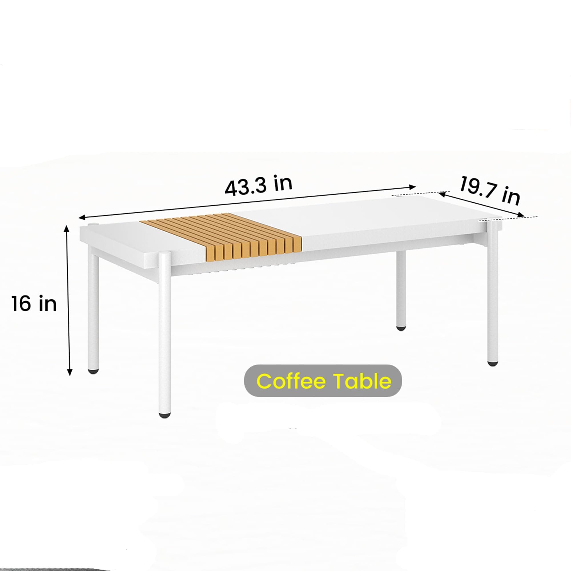 AURA OUTDOOR OICS-006-WH Patio-Tables - View #8