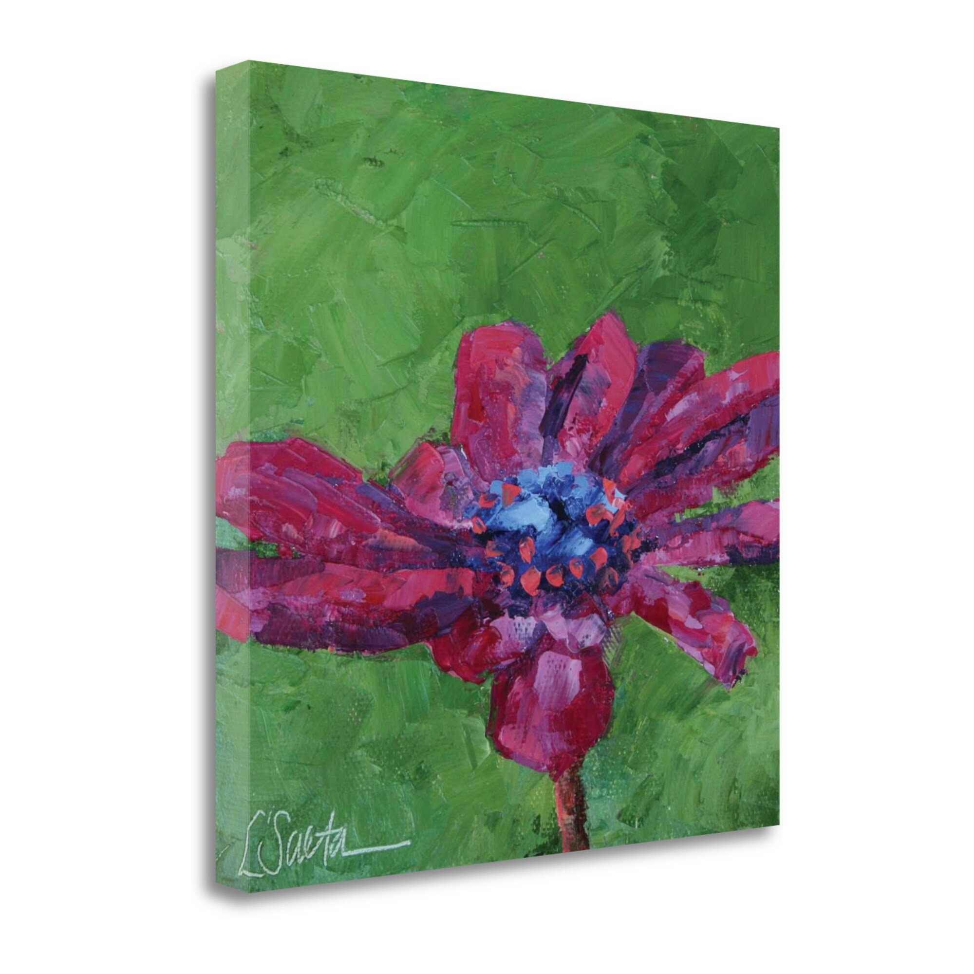 Tangletown Fine Art SBLT1294-2828C One Dat At A Time Leslie Seata 28-in H x 28-in W Floral Print on Canvas