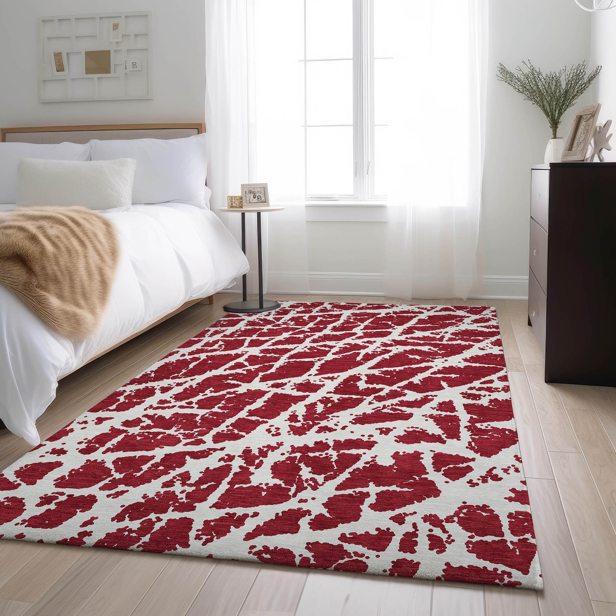 Addison Rugs AMF526PI8X10 Mayfield AMF526PI 8 x 10 (ft) Loomed Polyester Pink Rectangular Indoor Abstract Machine washable Area rug