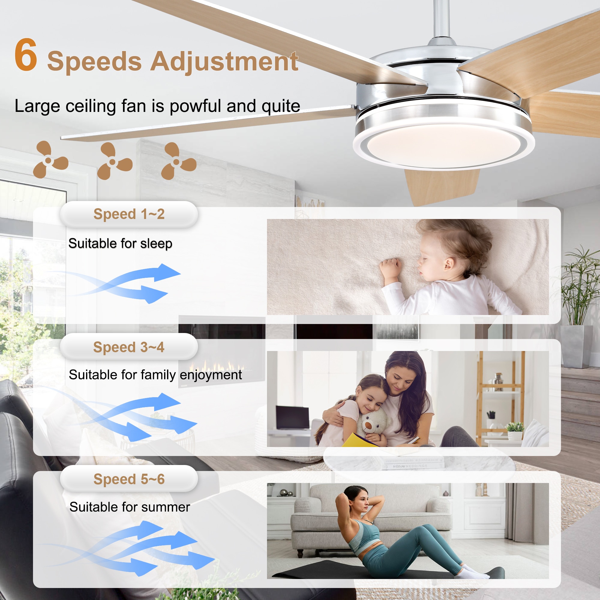 Bella Depot DCFSD5225-CR Ceiling-Fans - View #9