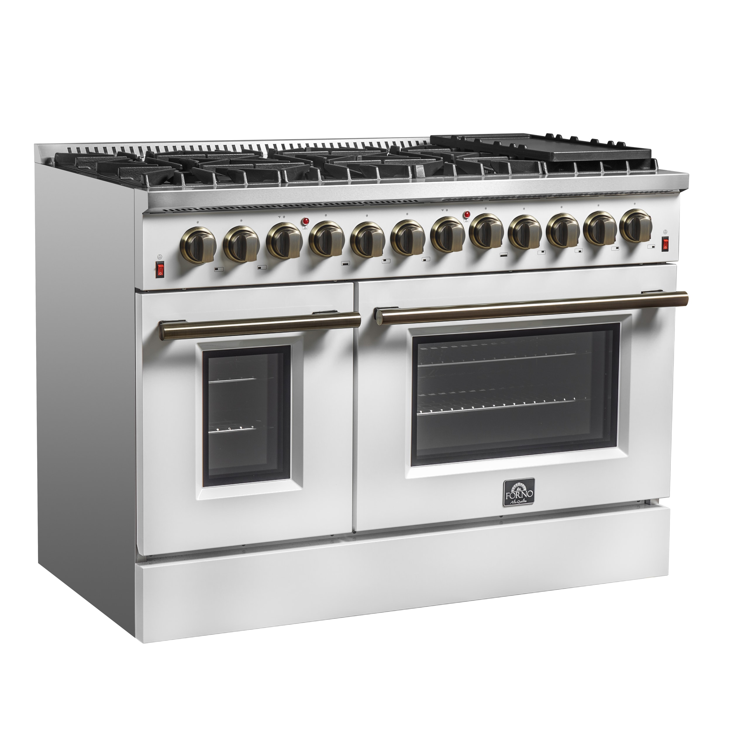 FORNO FFSGS6156-48WHT Double-Dual-Fuel-Ranges - View #2