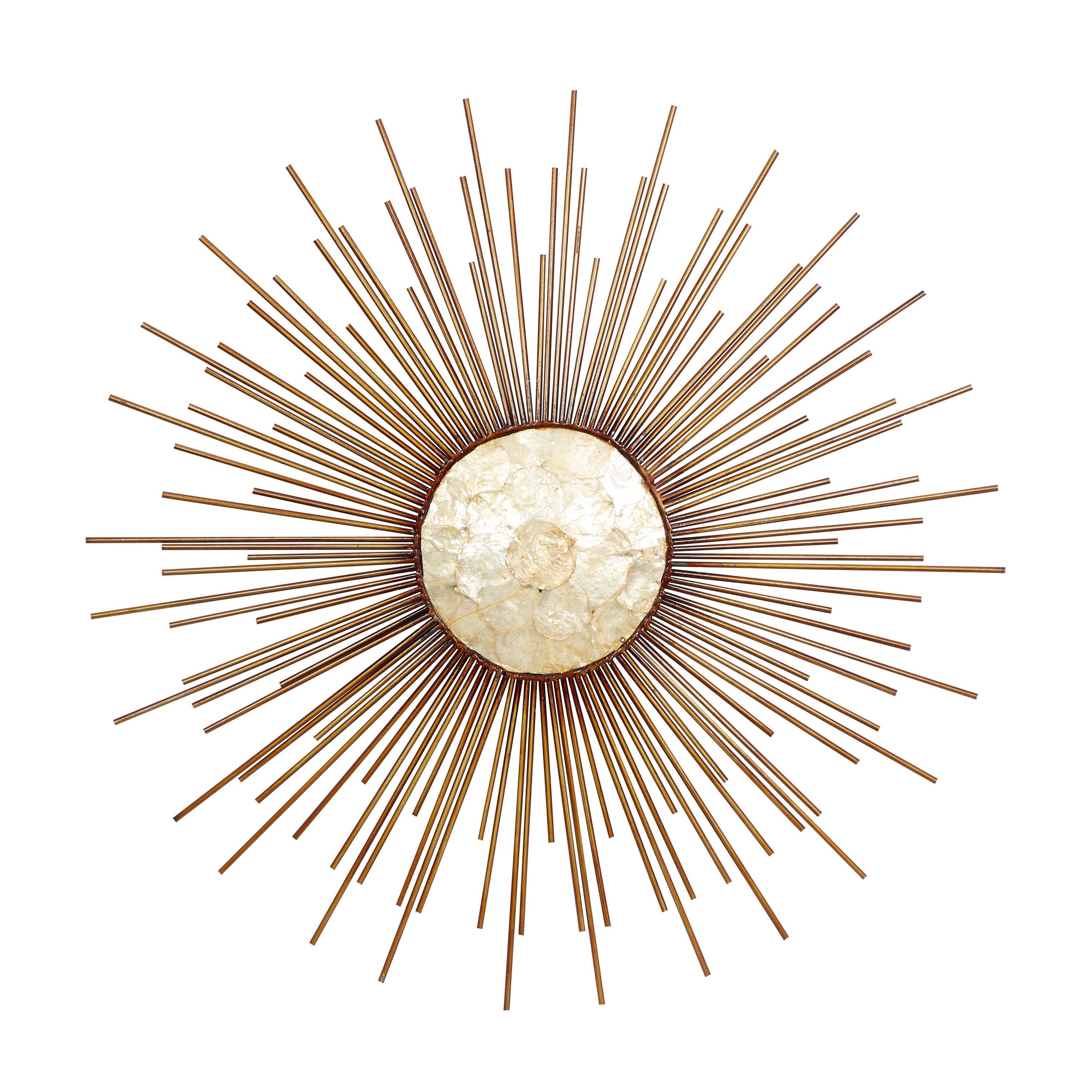 Grayson Lane 1-in W x 36-in H Metal Sunburst Capiz Accent
