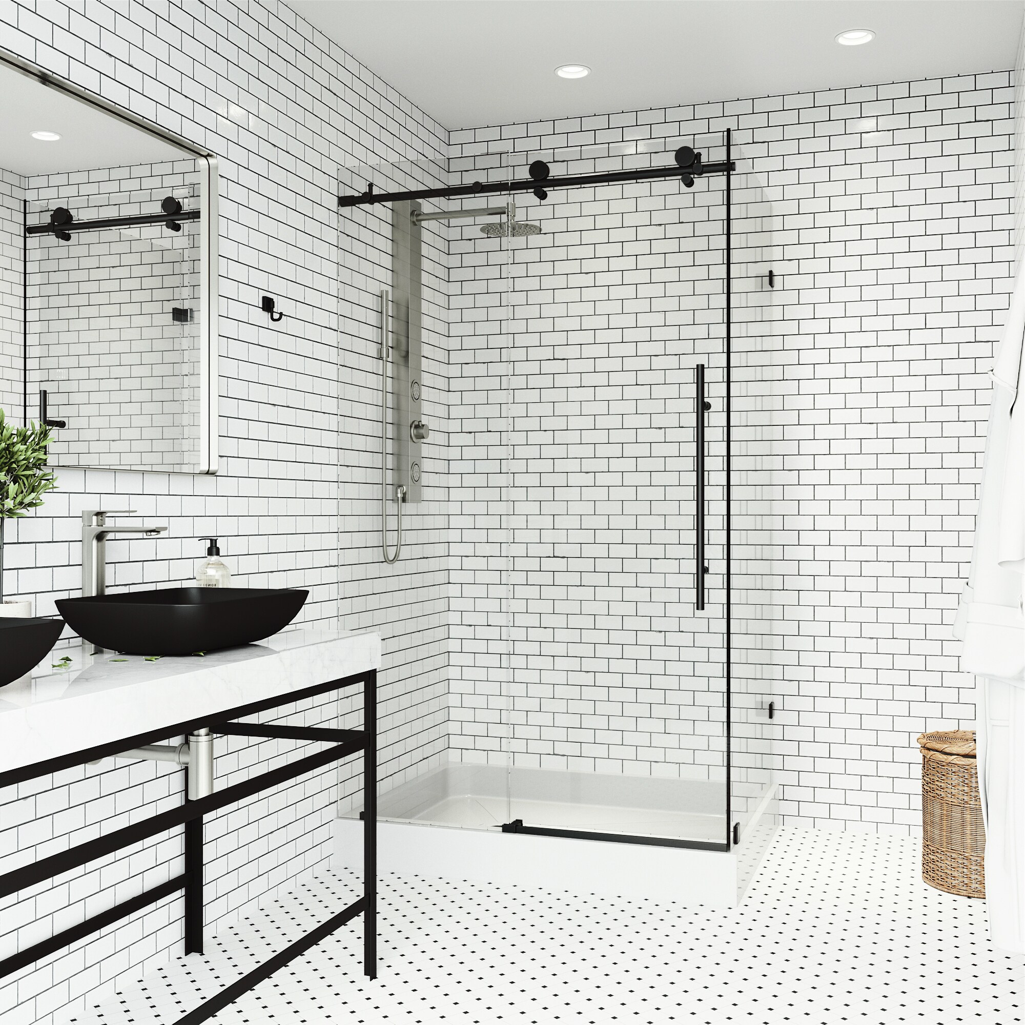 VIGO VG6053MBCL48WL Alcove-Shower-Kit - View #5