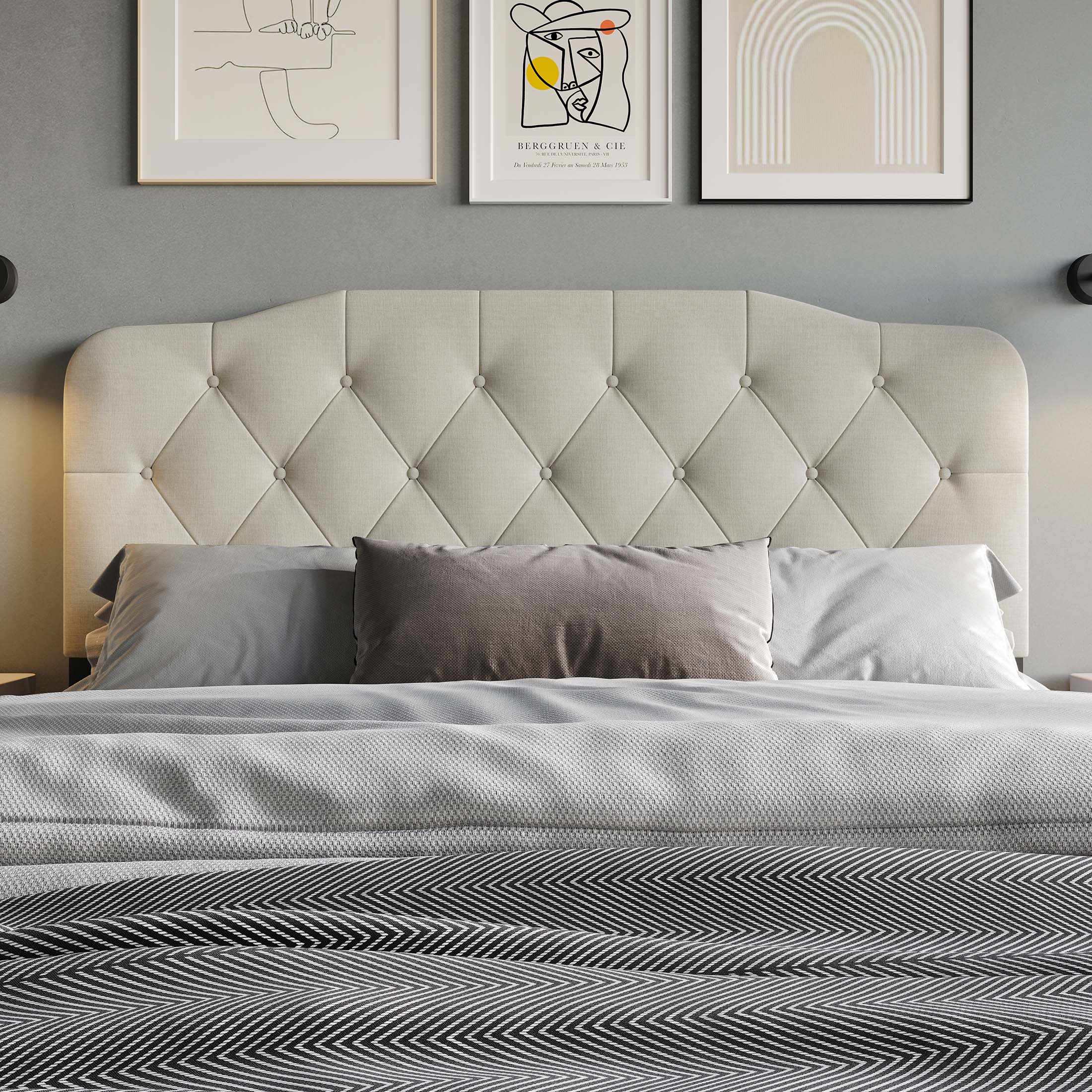 CasePiece C8238TUHB-WGY-LN Upholstered-Headboards - View #2