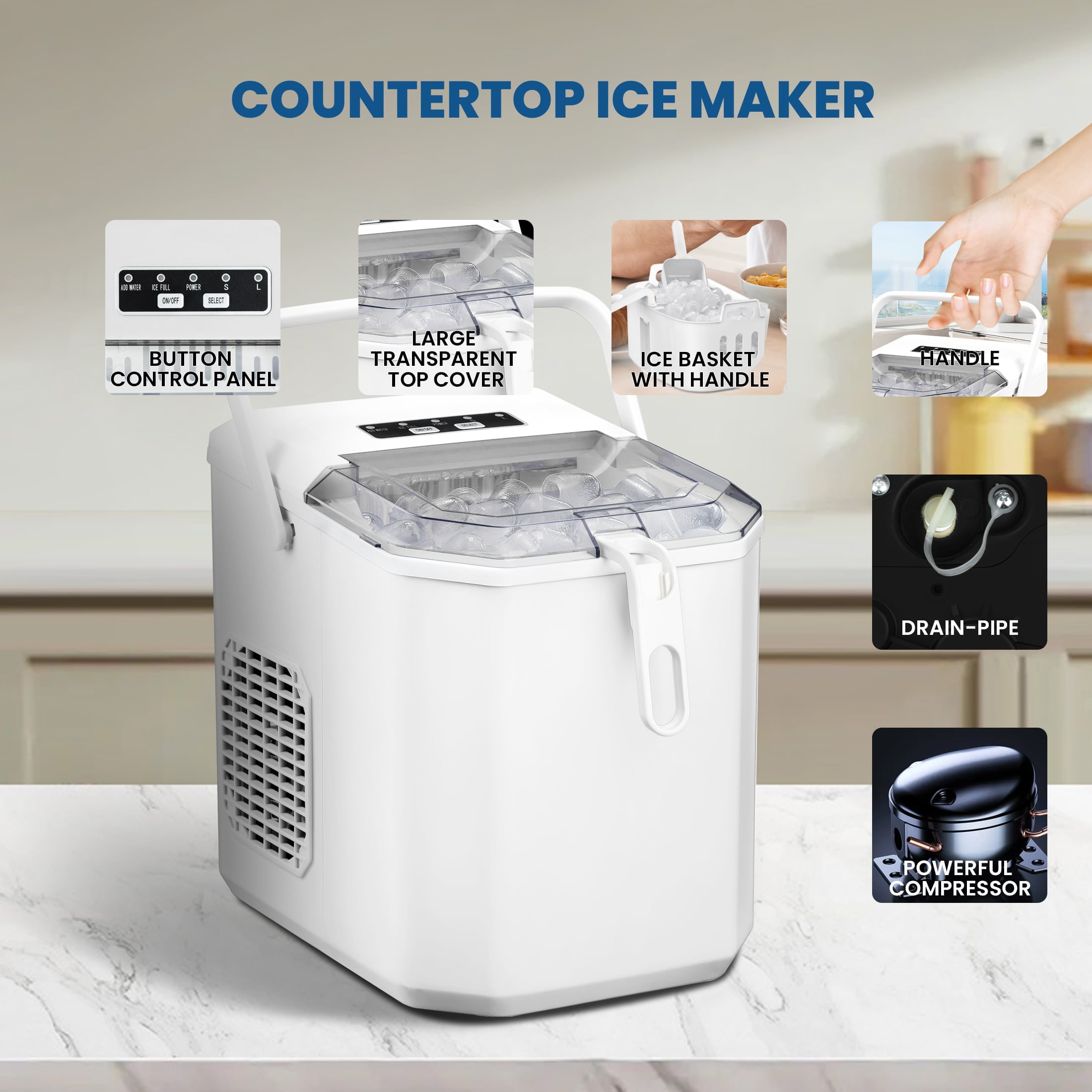 COWSAR Z5822G-WHITE Ice-Makers - View #6