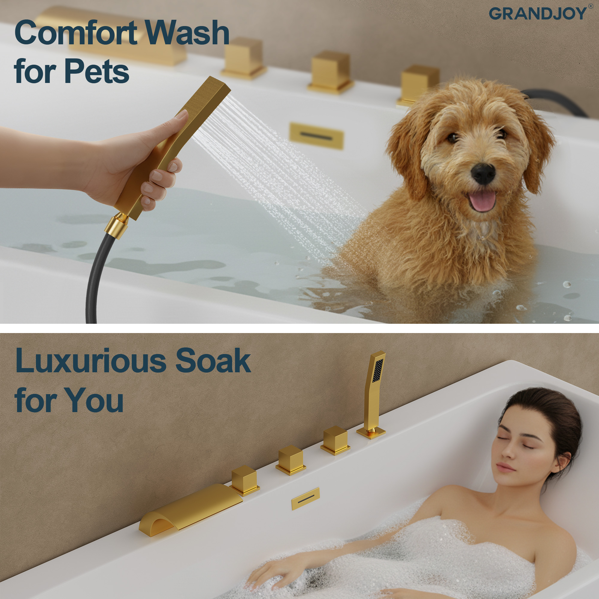 GRANDJOY SGF11GJ-59GD Roman-Tub-Faucets - View #9
