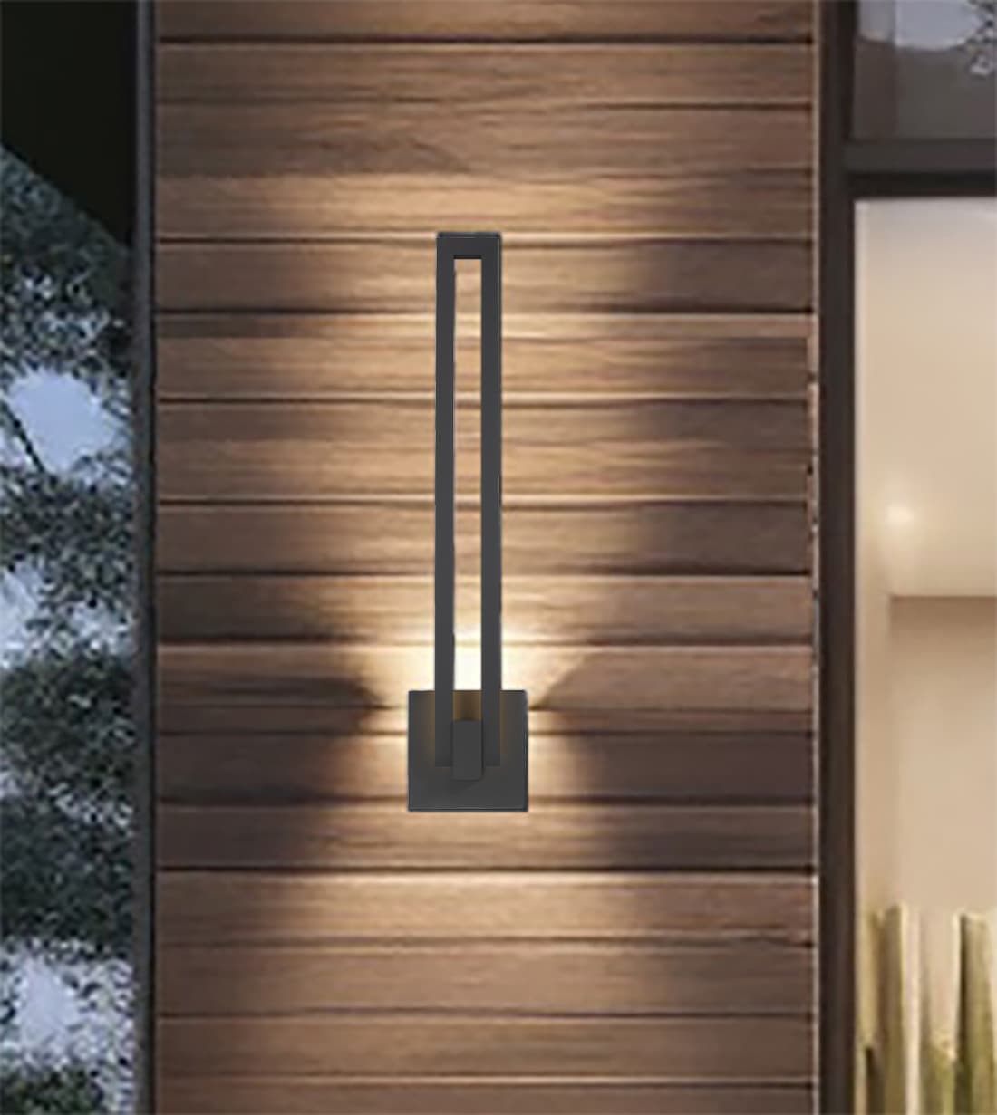 George Kovacs P1713-066-L Music 24-in H Matte Black Hardwired Integrated LED Outdoor Wall Light