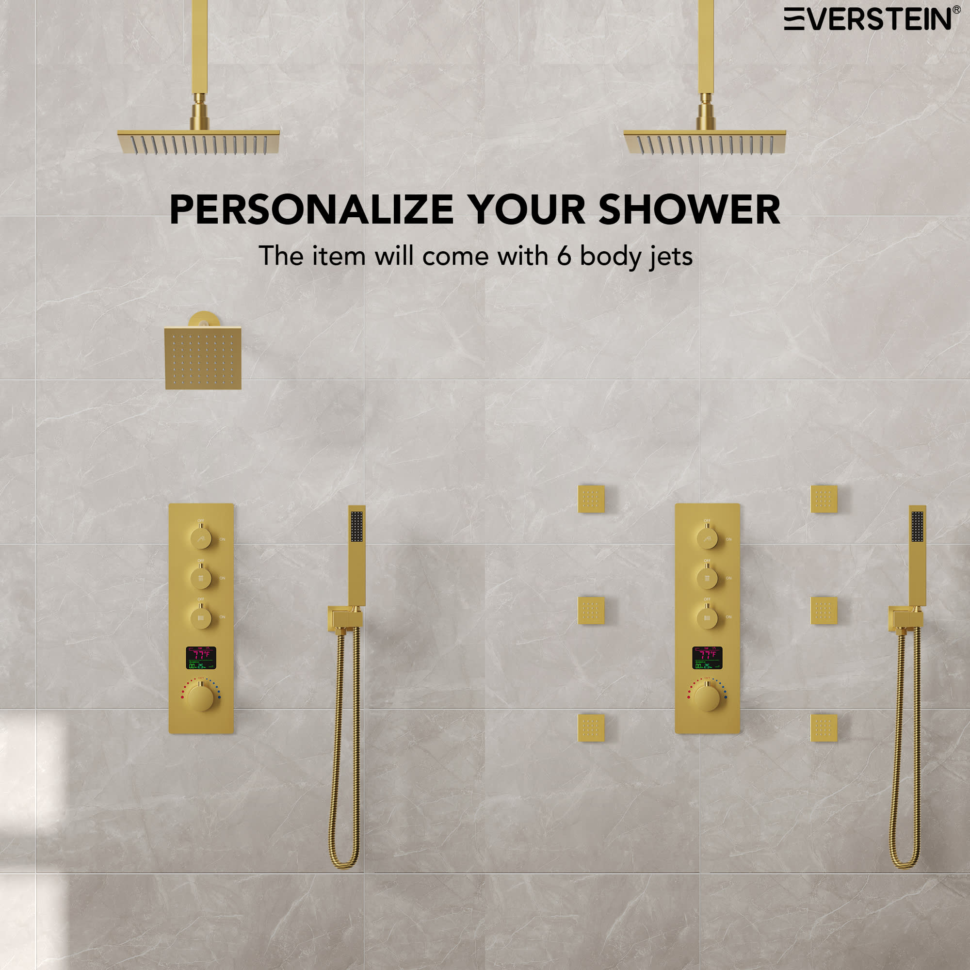 EVERSTEIN SFS-1026-GD12 Tub-Shower-Faucets - View #5