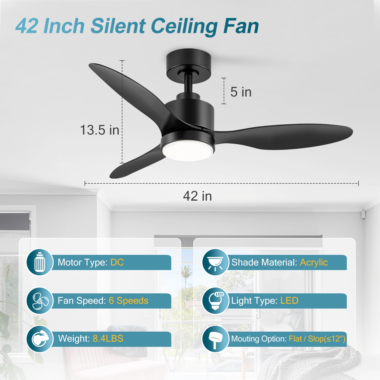 Breezary 32002-BK Ceiling-Fans - View #10