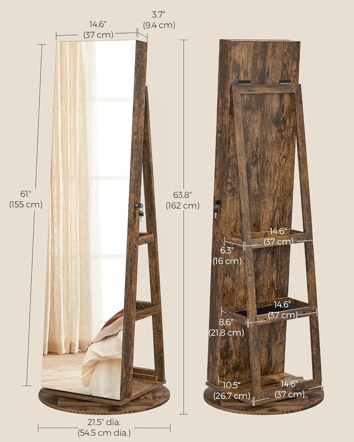 SONGMICS HOME JJC007X01 Jewelry-Armoires - View #3