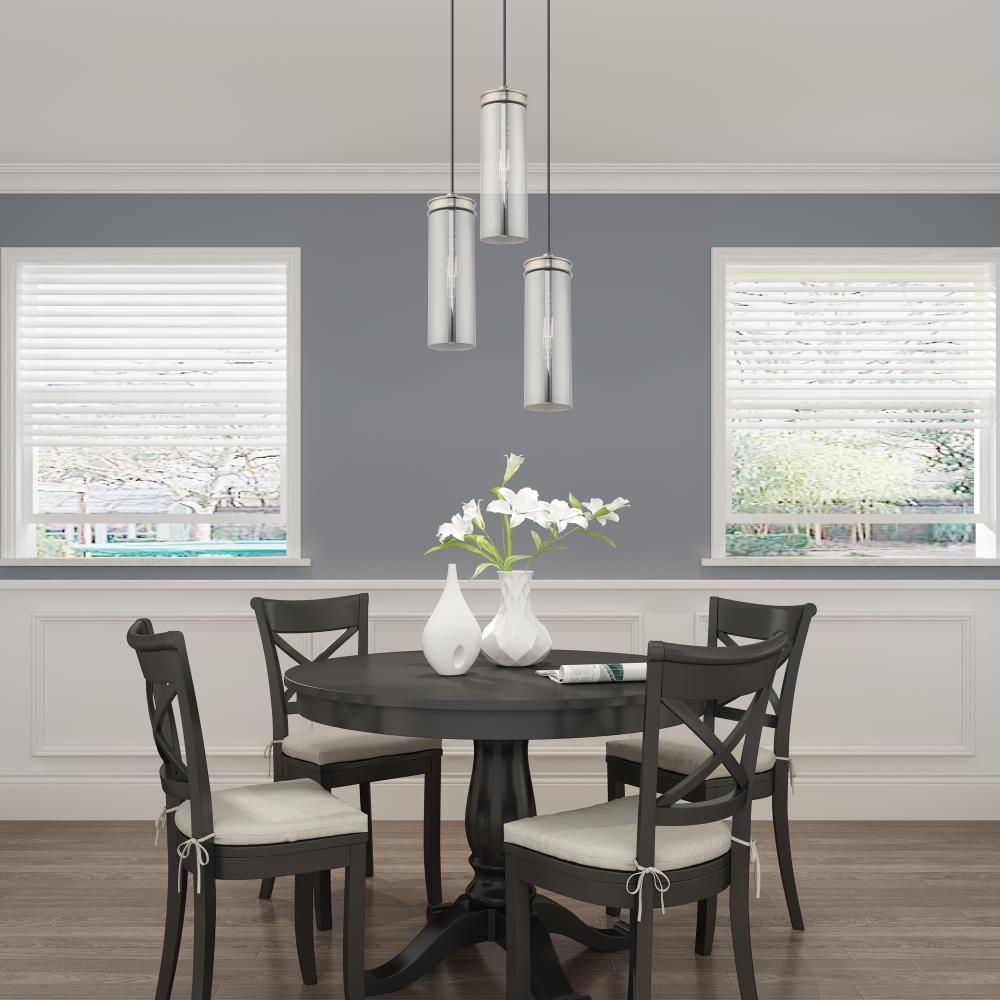 Sleek Smoke Glass Mini Pendant with Brushed Nickel Finish