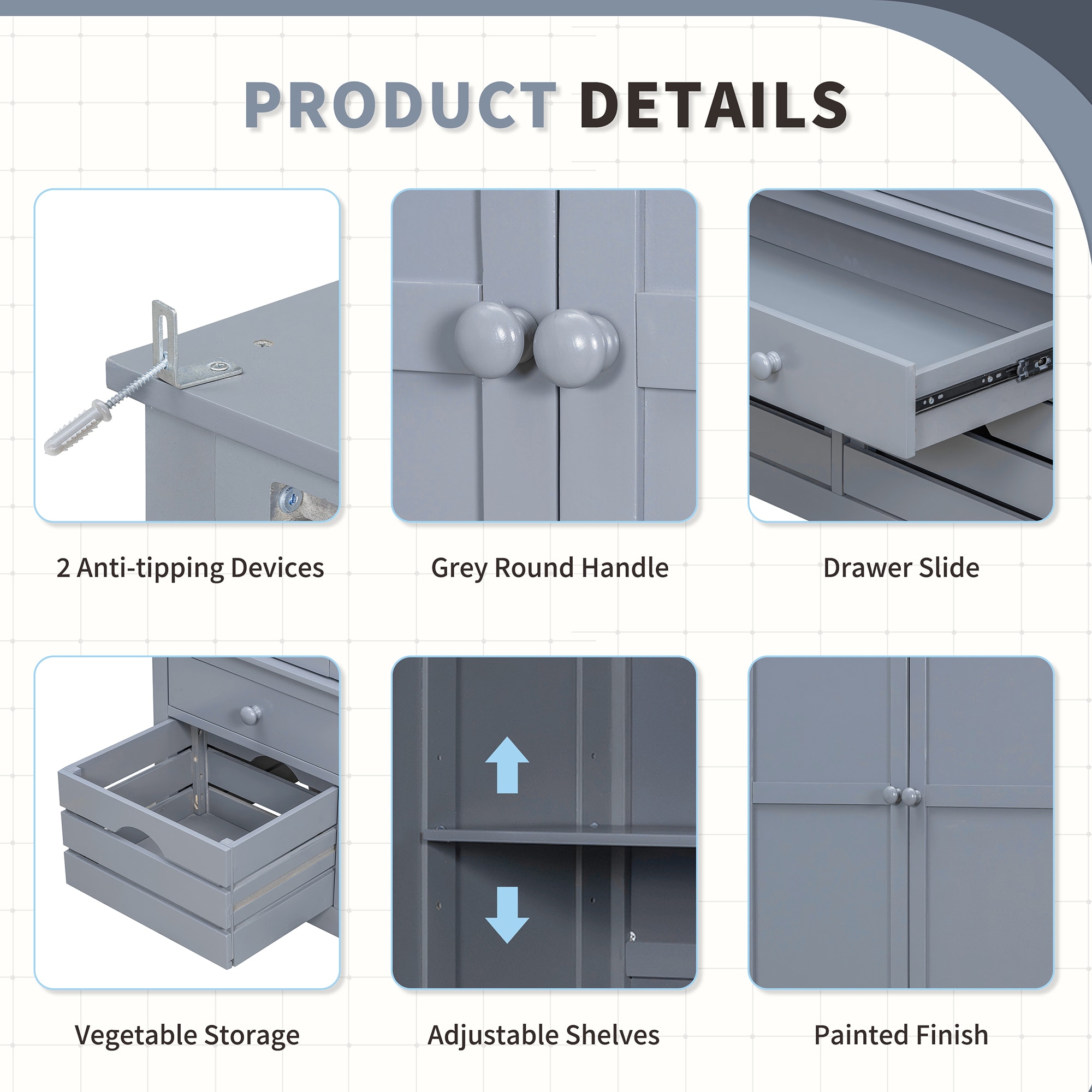 SINOFURN SYA010610GY Dining-Kitchen-Storarge - View #16