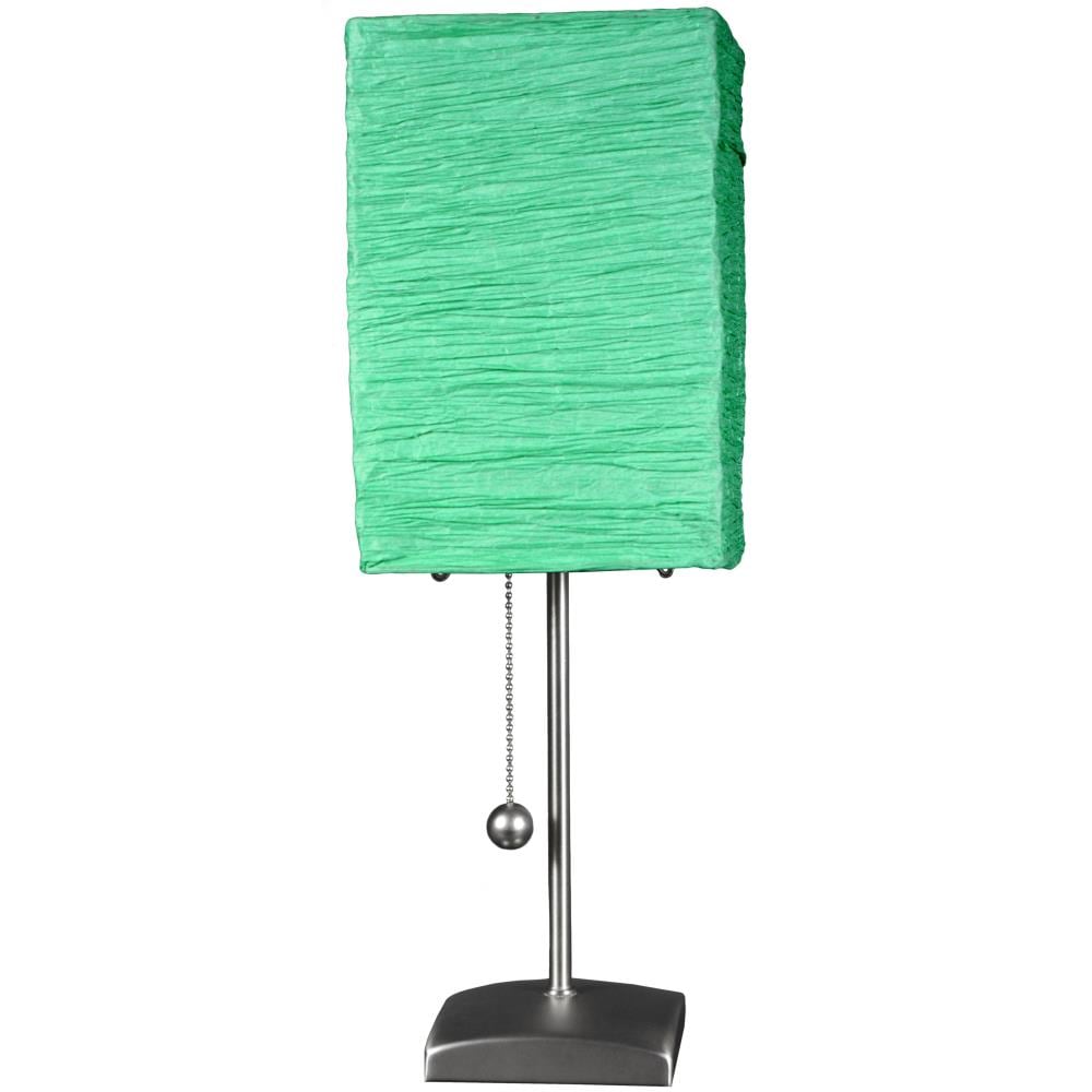 Red Lantern LMP-YOKO-GREEN Oriental Furniture 17-in Green Table Lamp with Paper Shade