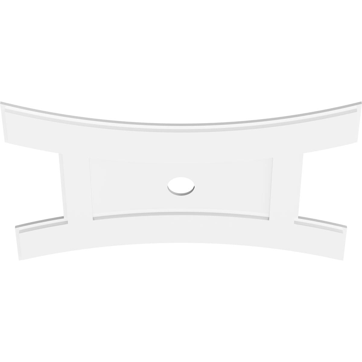 Haven 38" White PVC Contemporary Ceiling Medallion