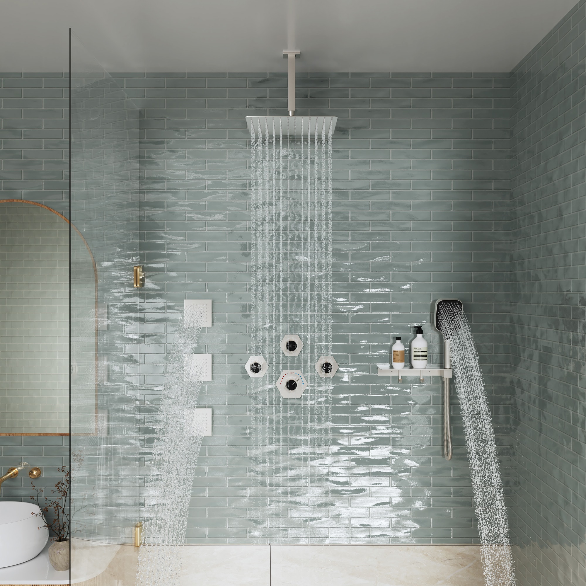 CASAINC MCS181-10BG Showerhead-Bar-Panels - View #4