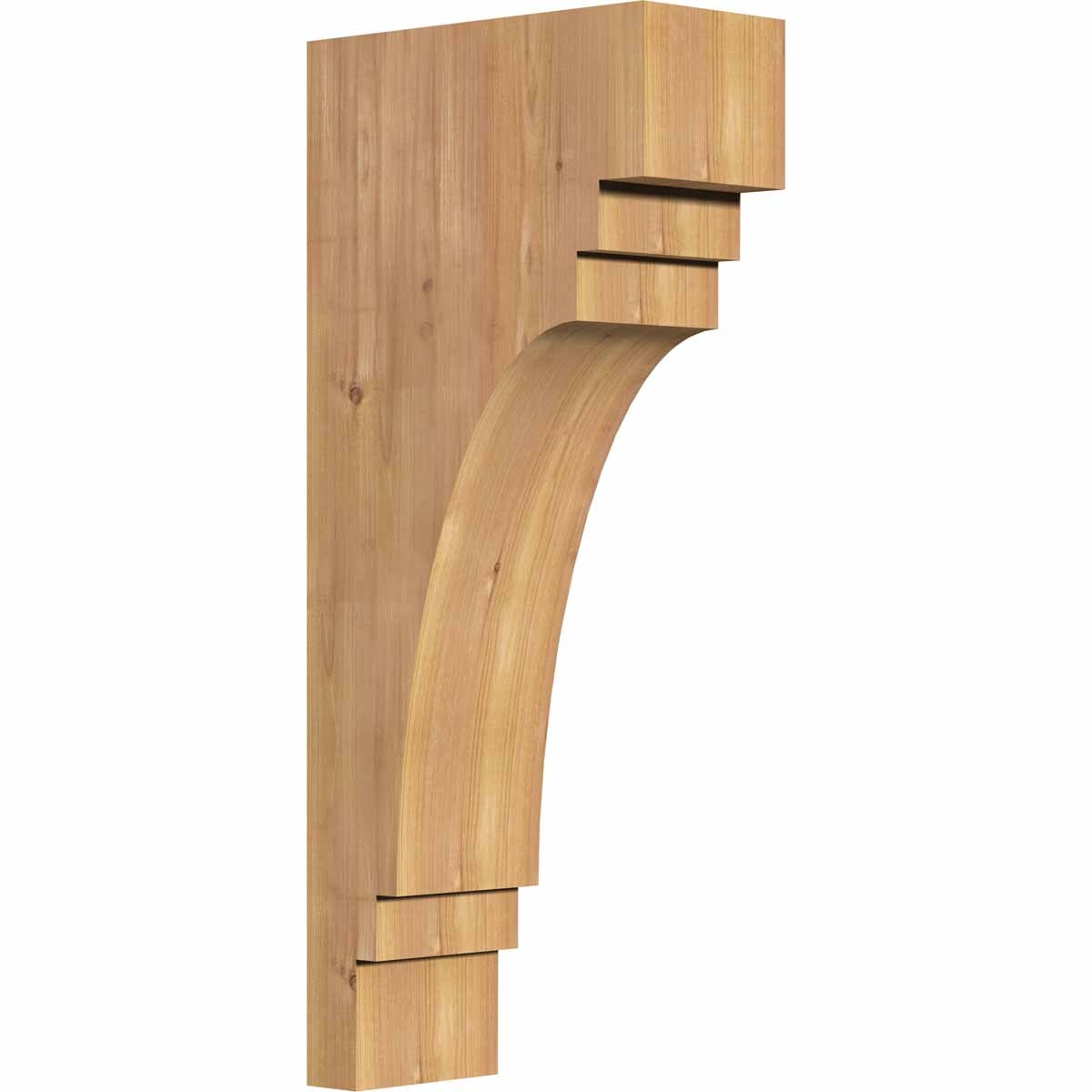Ekena Millwork COR06X12X28PEC00SWR 5.5-in x 12-in x 28-in Pescadero Unfinished Western red cedar Wood Paintable/Stainable Corbel