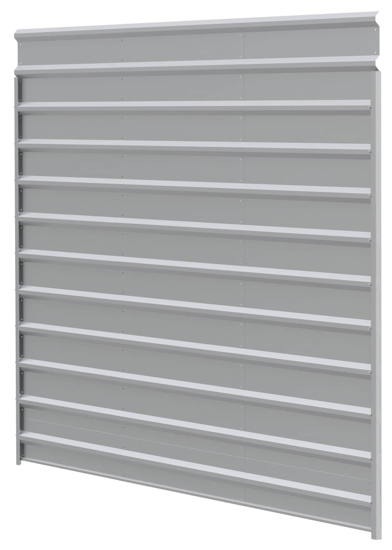 Arrow ECL1509EGX1 0.1-ft W x 15-ft L x 9-ft H Eggshell Single Wall Kit Enclosure for Metal Carport with Metal Roof