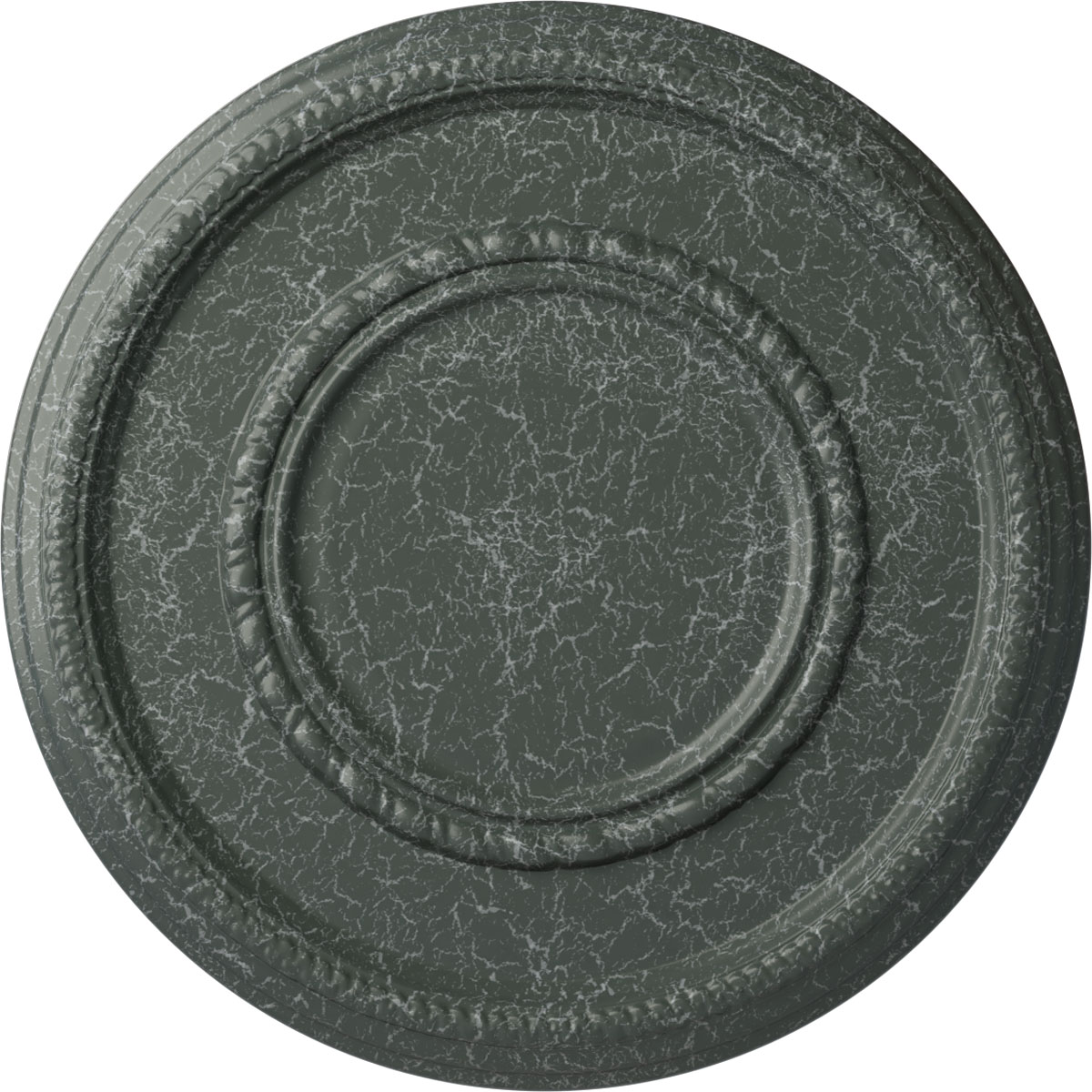 Ekena Millwork CM17FEAGC Federal Roped Large 17.375-in W x 17.375-in L Painted Athenian Green Crackle Polyurethane Whole Ceiling Medallion