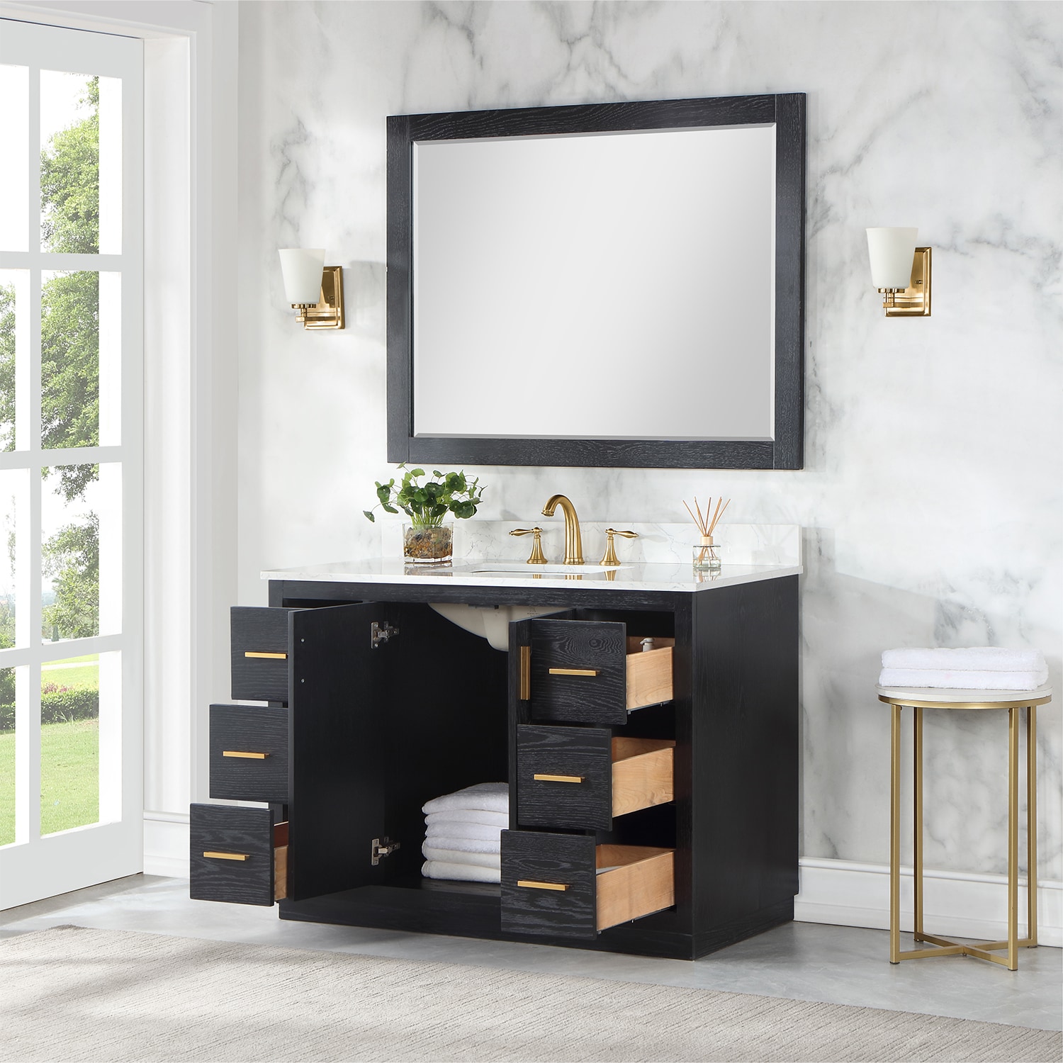 Barclay vanity set best sale with stool and mirror