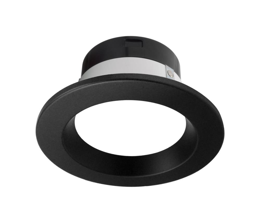Nicor Lighting DLR4506120S-BK DLR Select Black 4-in 600 -Lumens Switchable Round Dimmable LED Wet rated Recessed Downlight