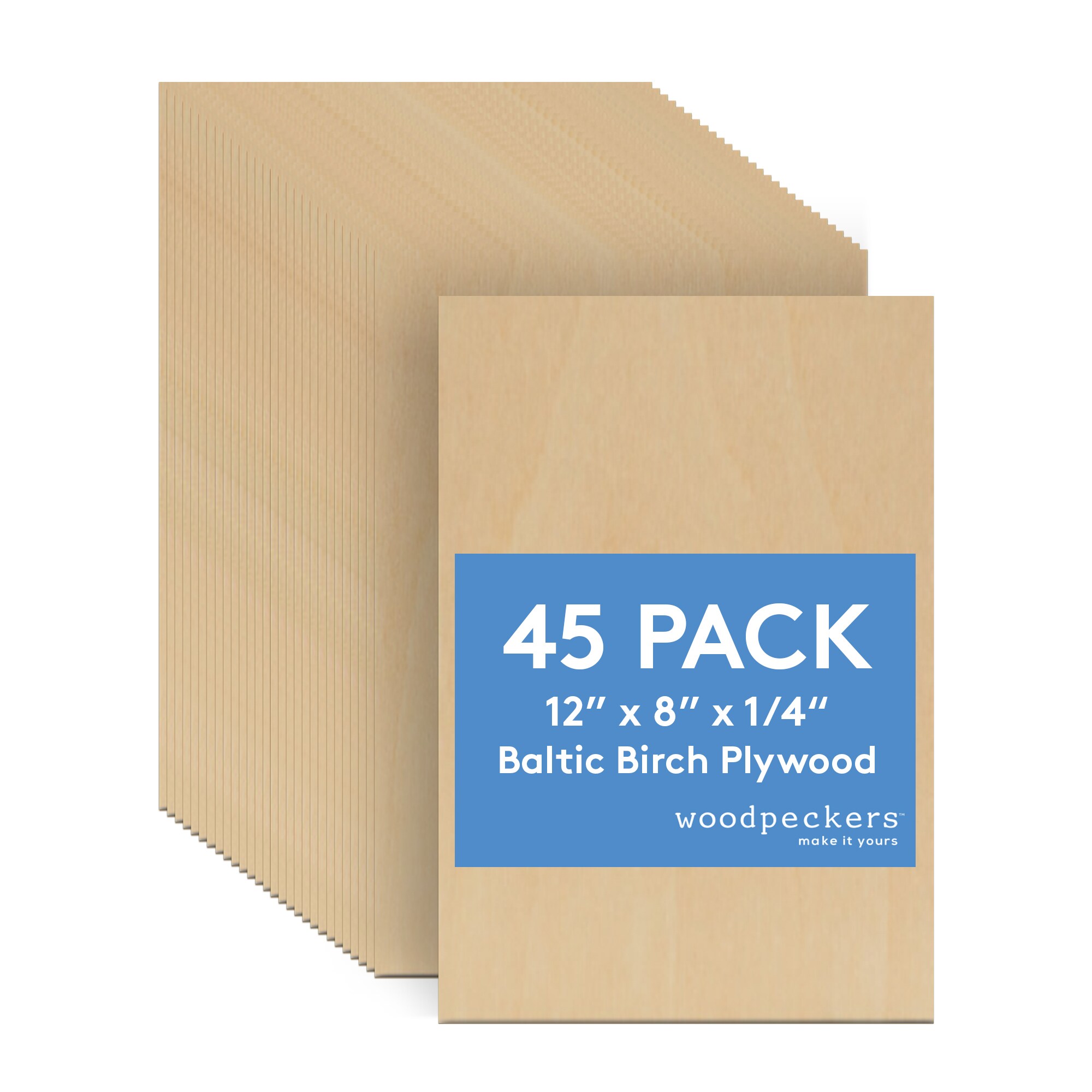 Woodpeckers Crafts MF-PLY-12-8-14-P45 1/4-in x 1-ft x 2-ft Birch Plywood