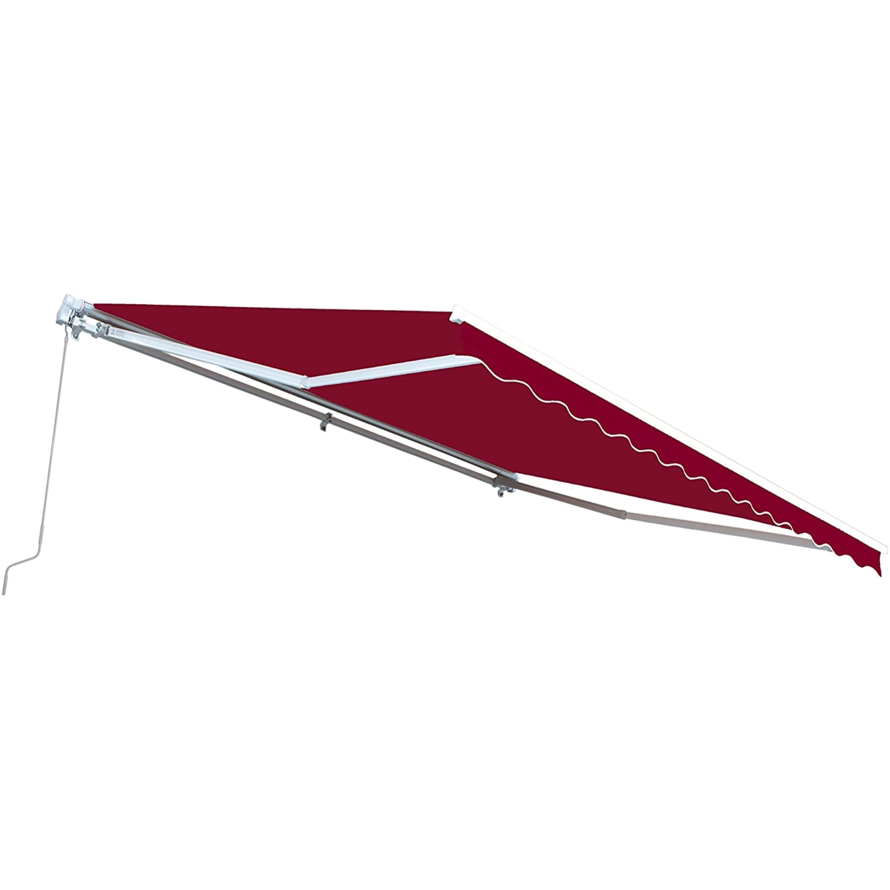 ALEKO AWM13X10BURG37-LO 156-in Wide x 120-in Projection x 10-in Height Metal Burgundy Solid Motorized Retractable Patio Awning