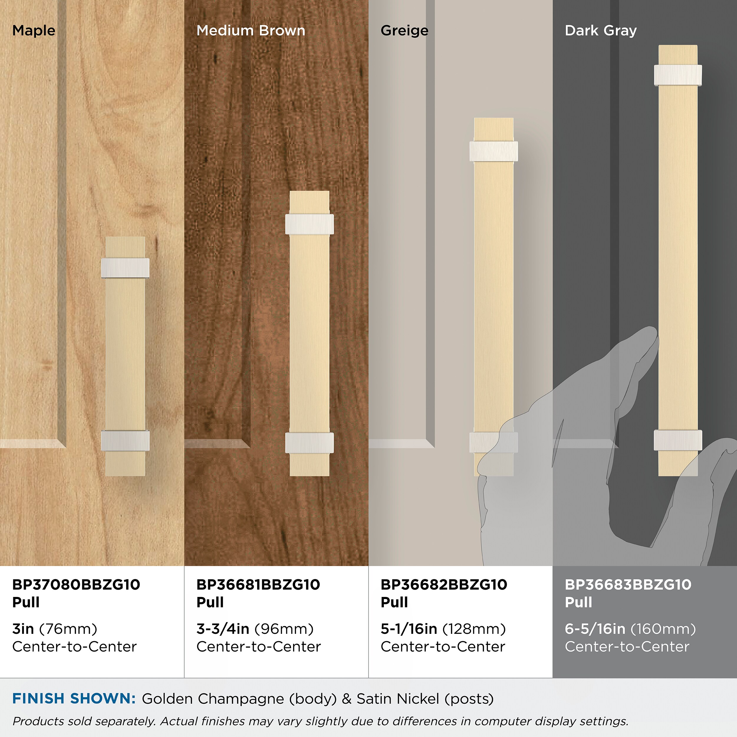 Amerock BP36683BBZG10 Cabinet-Pulls - View #6