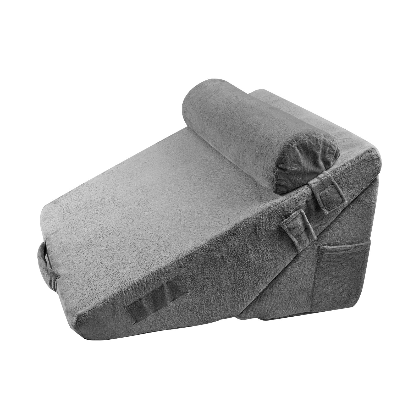 VEVOR Bed Wedge Pillow for Sleeping 3 Pcs Adjustable Orthopedic Bed Wedge Set with Washable Cover and Foam Support Post Surgery Pillow for Acid Reflux Back Pain Snoring Relief and GERD Dark Grey