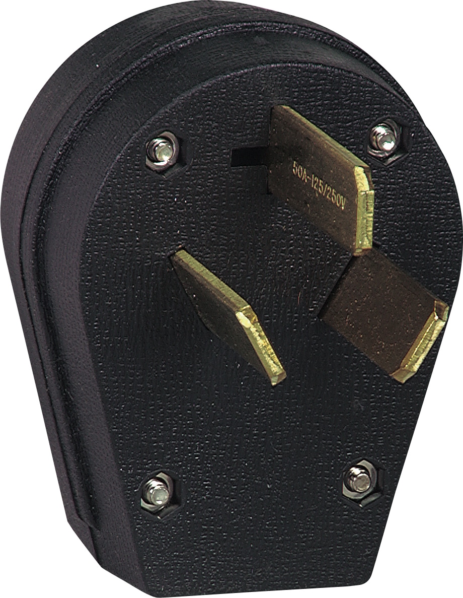 Cooper Wiring Devices S80-SP-L 50-Amp 125/250-Volt NEMA 3-wire Heavy-duty Straight, Black