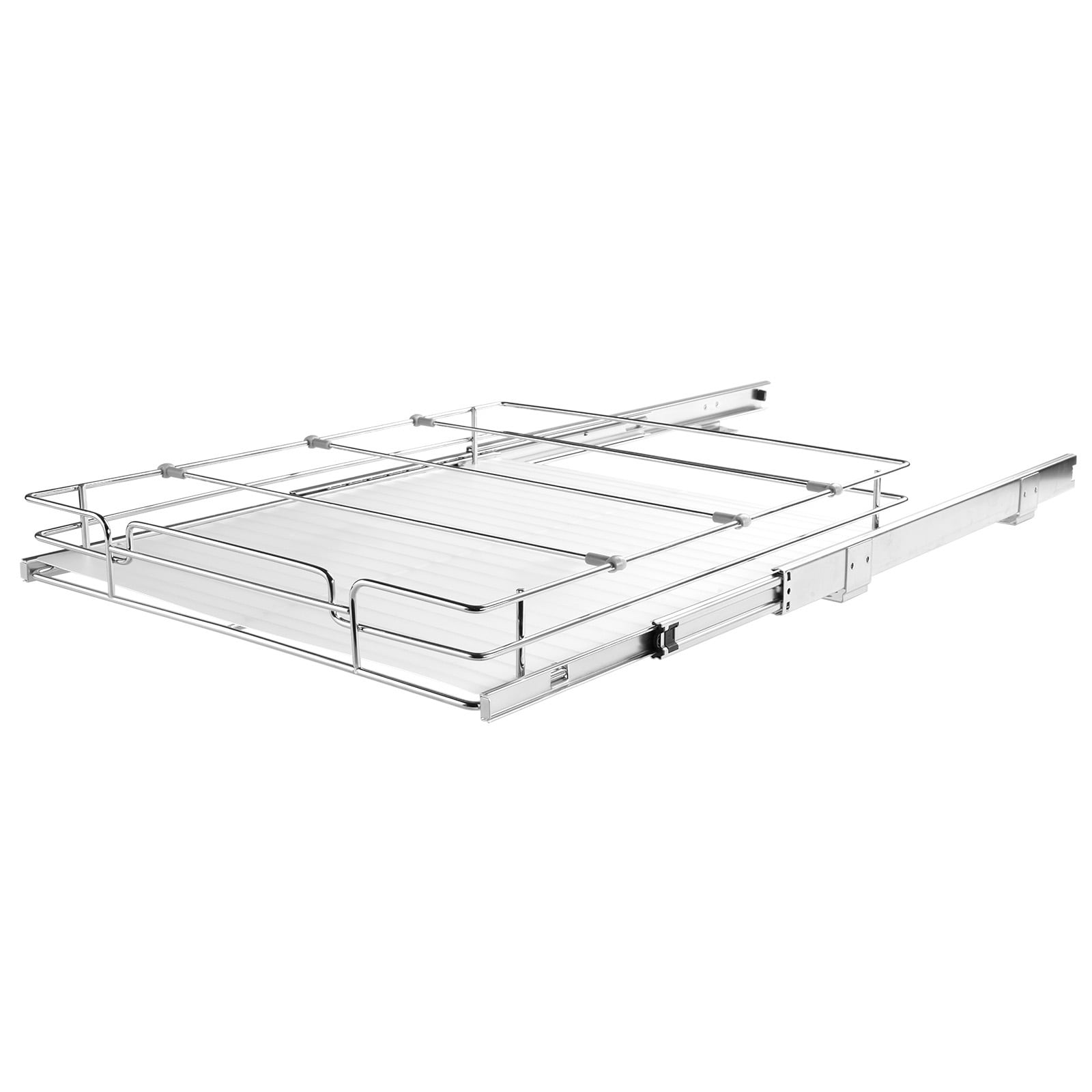 GIVIMO Pull-Out Cabinet Organizer 18.5-in by 21-in by 3.5-in Single-Tier Slide-Out Steel Pantry Shelf with 28.6-lb Capacity for Under Sink Bath #LW038GIVSS147