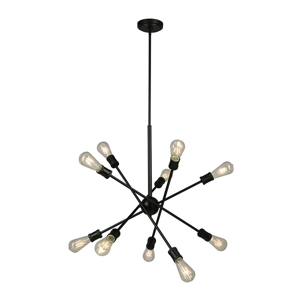 EGLO 203947A Etris Row 10 -Light Black Transitional Linear Large Hanging Pendant light