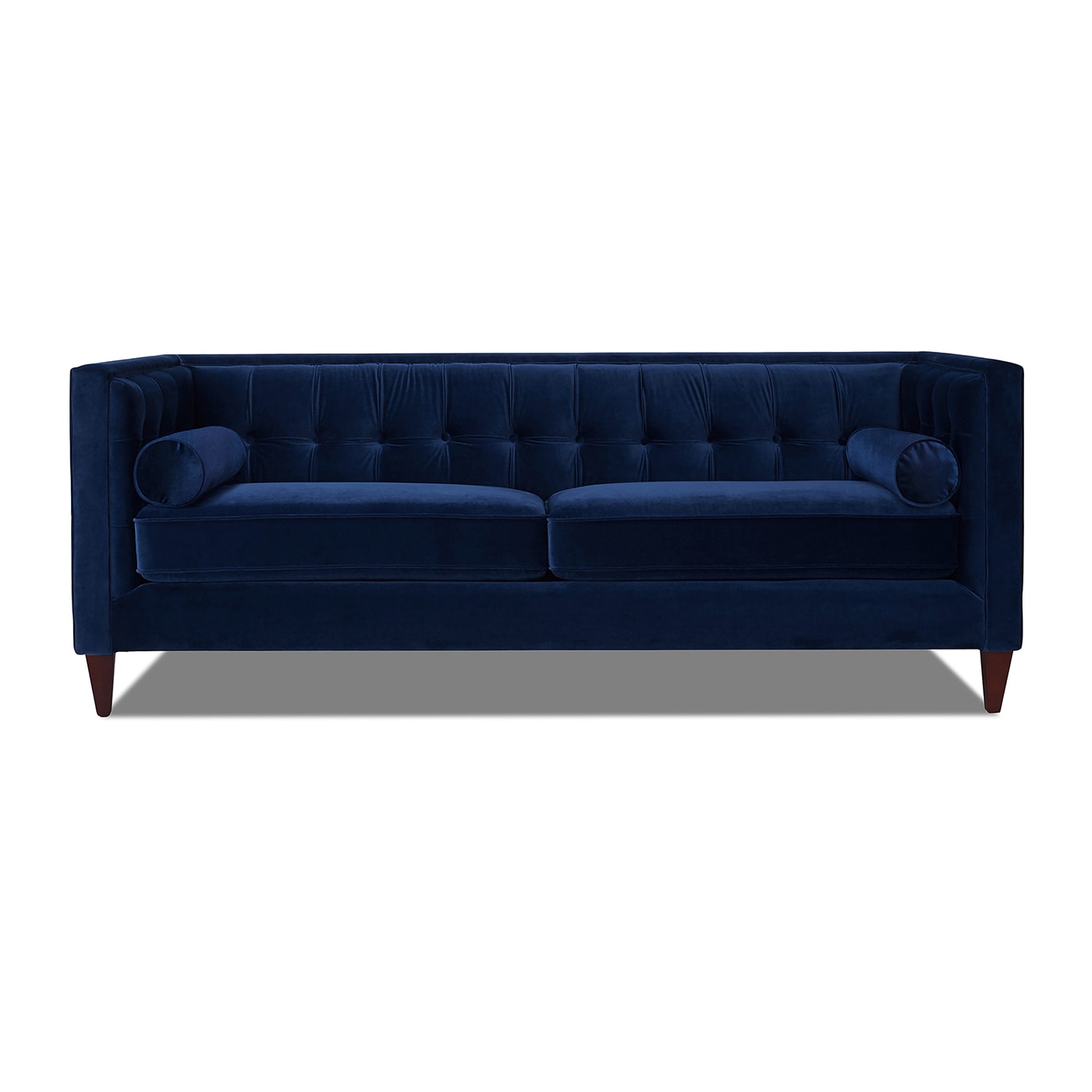 Jack 84-in Glam Navy Blue Velvet 3-seater Sofa | - Jennifer Taylor Home 8403-3-859