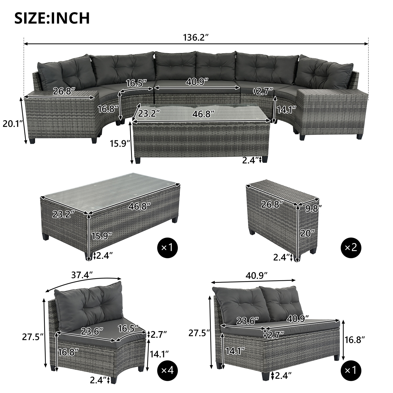 Bybafun YA0100041 Patio-Sofas-Daybeds - View #11