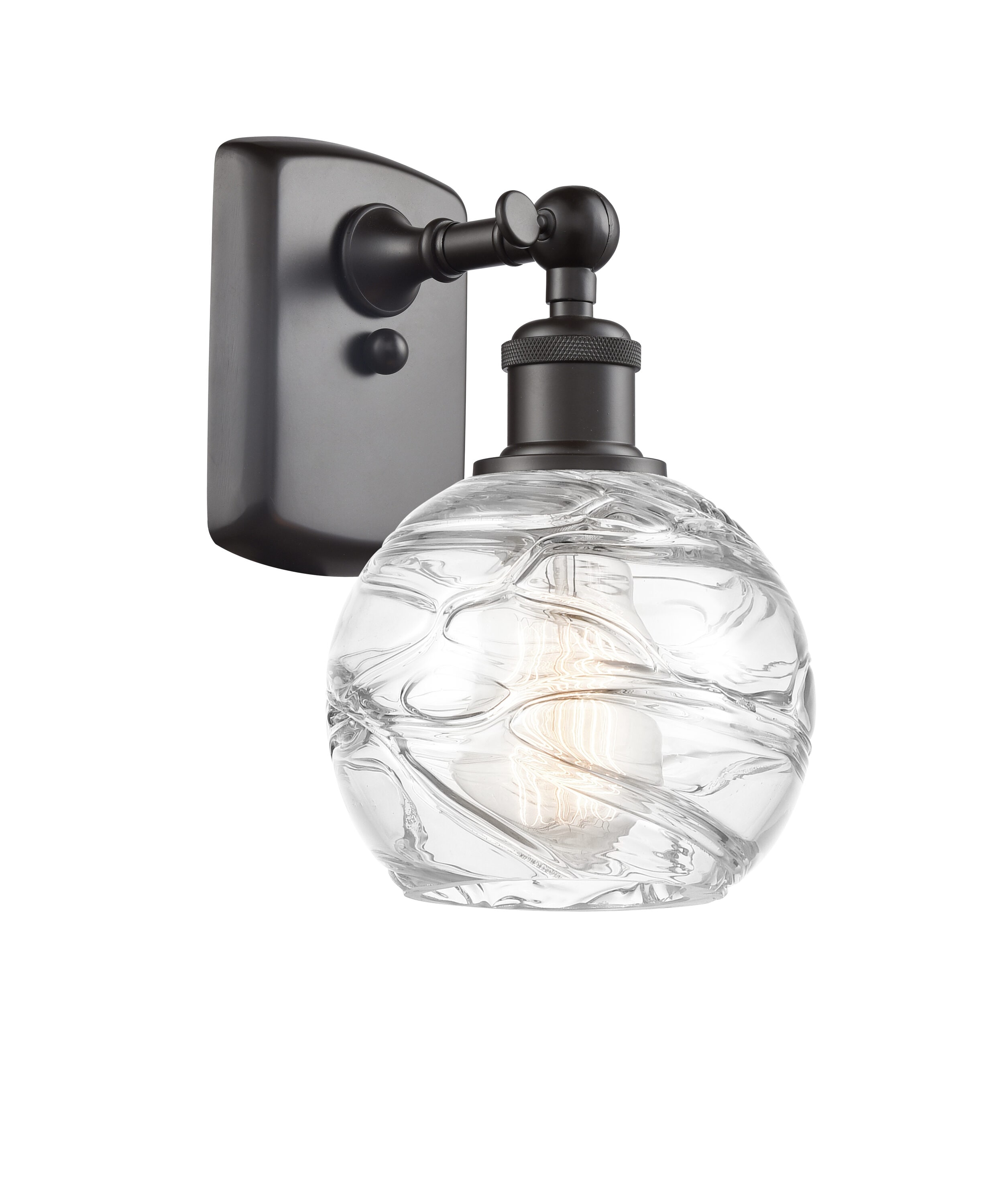 Innovations Lighting 516-1W-OB-G1213-6 Athens Deco Swirl 6-in W 1 -Light Oil-rubbed Bronze Industrial Wall Sconce