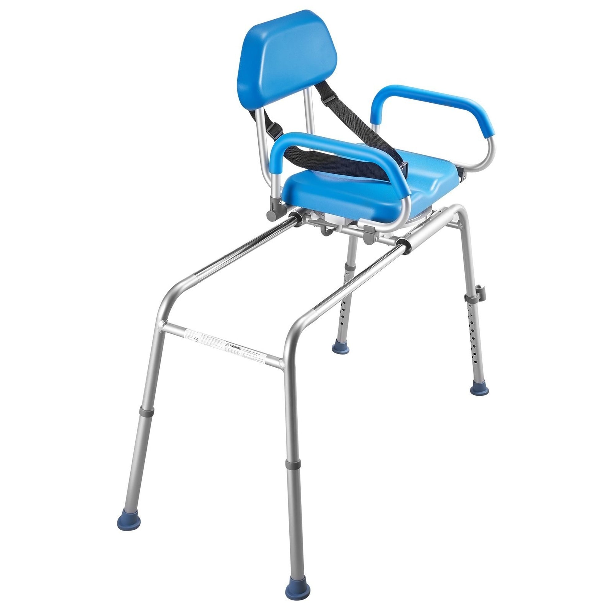 Wudkey Sliding Tub Transfer Bench with Swivel Seat and Padded Backrest ...