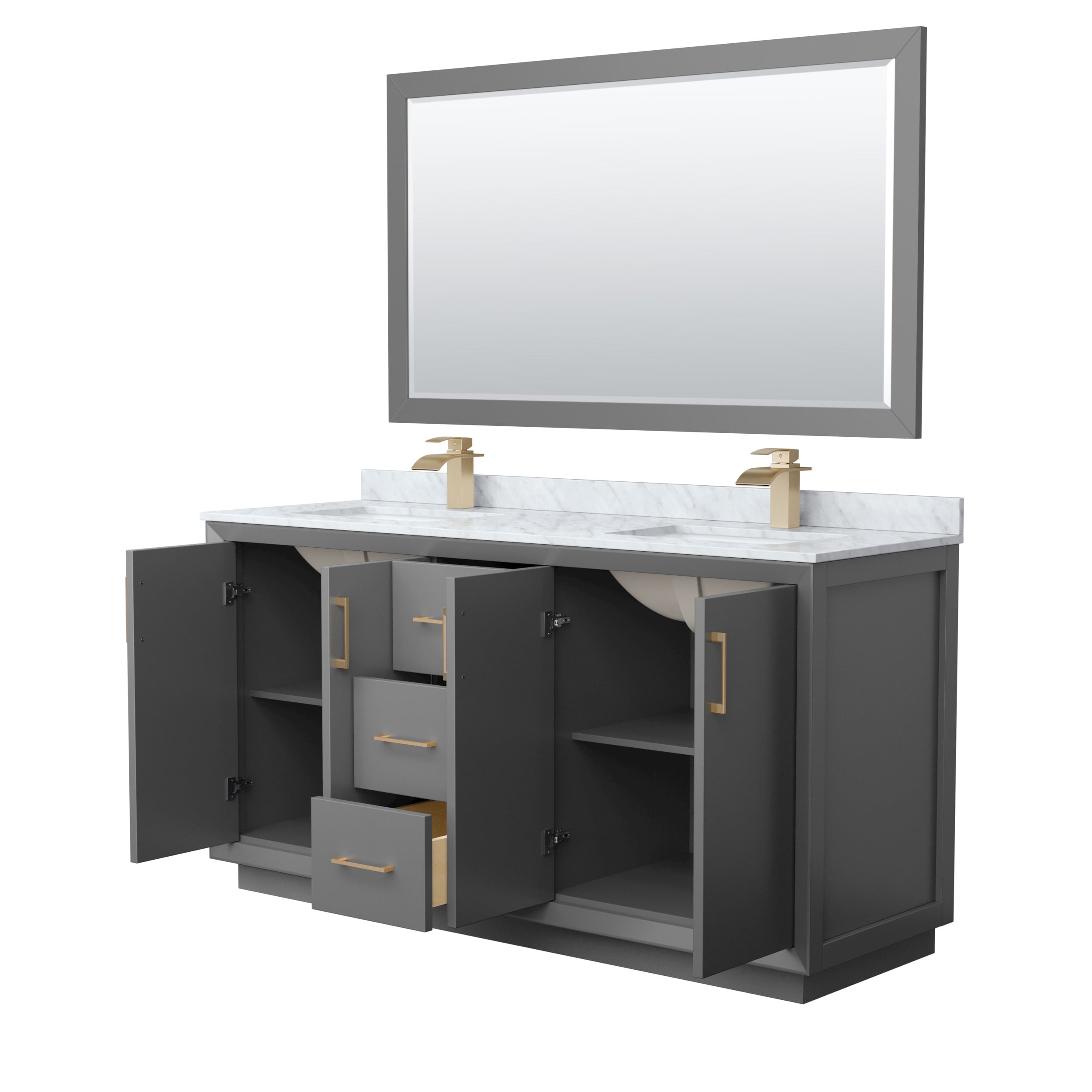 Wyndham Collection WCF414166DGZCMUNSM58 Bath-Vanity-Combo - View #2