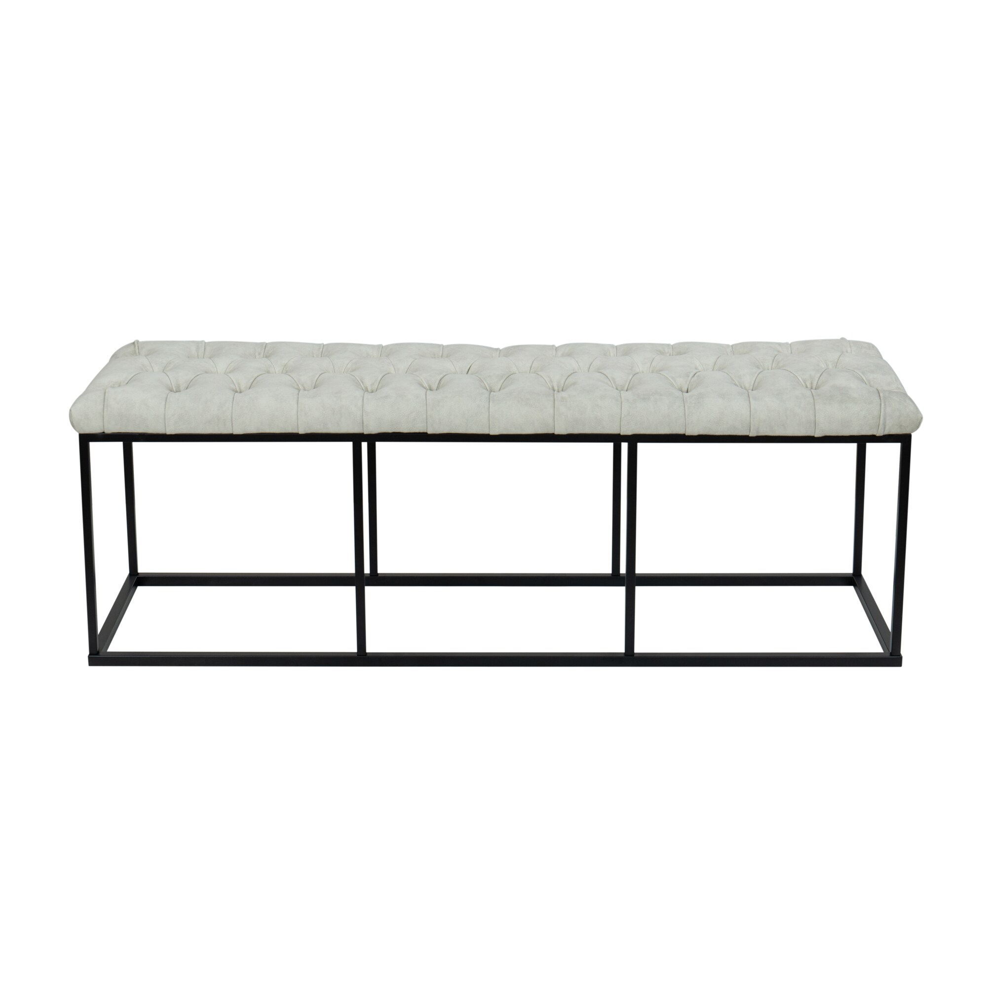 CASAINC WF-JP319-120.0B0-MR Modern Gray Accent Bench 52.25-in x 15.75-in x 17.75-in