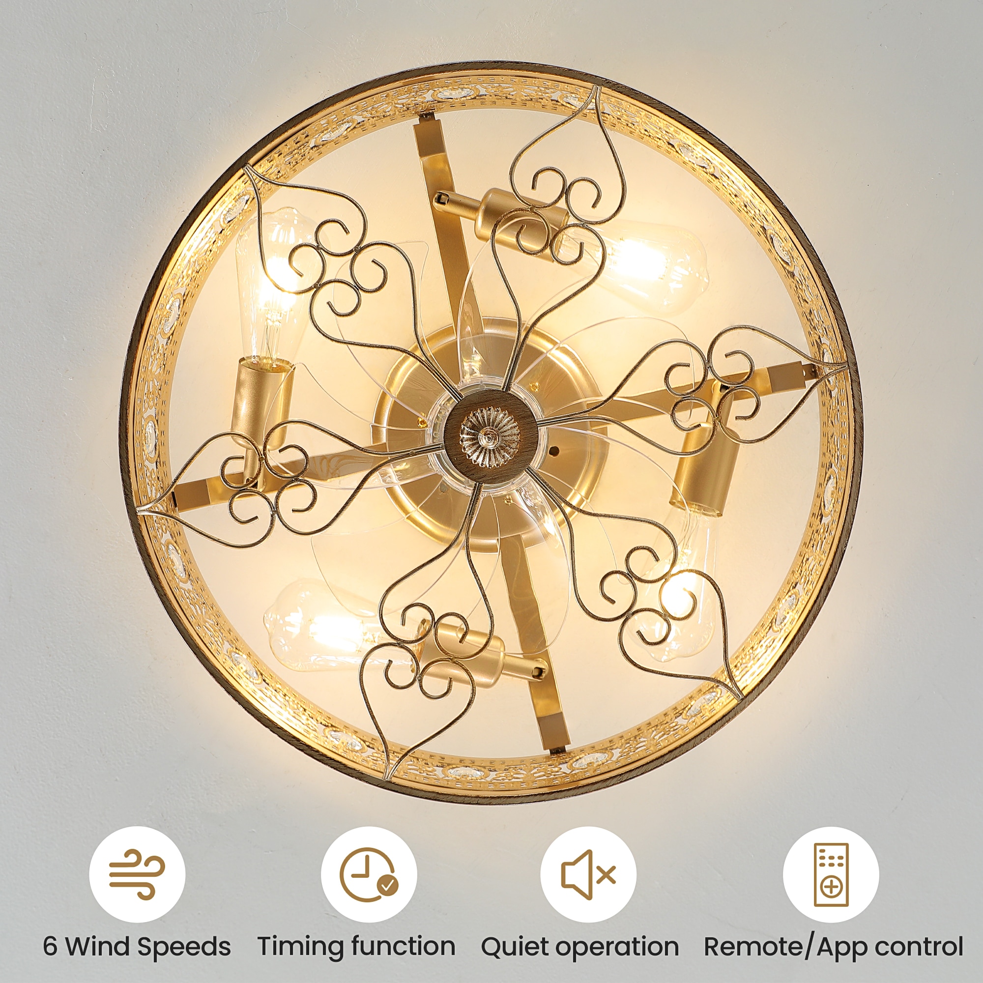 KAISITE 8179CF-04GD-US Ceiling-Fans - View #5