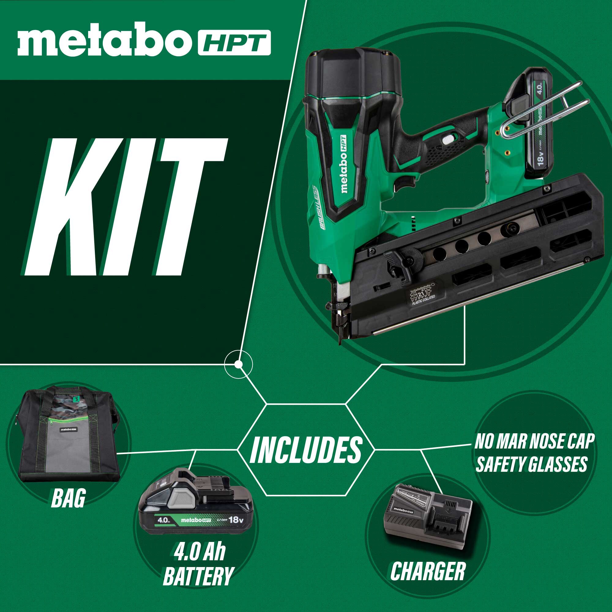 Metabo HPT 10102NR1890DRSTM Pneumatic-Nails - View #3