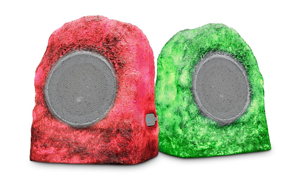 ion audio glow rocker outdoor speaker pair with bluetooth