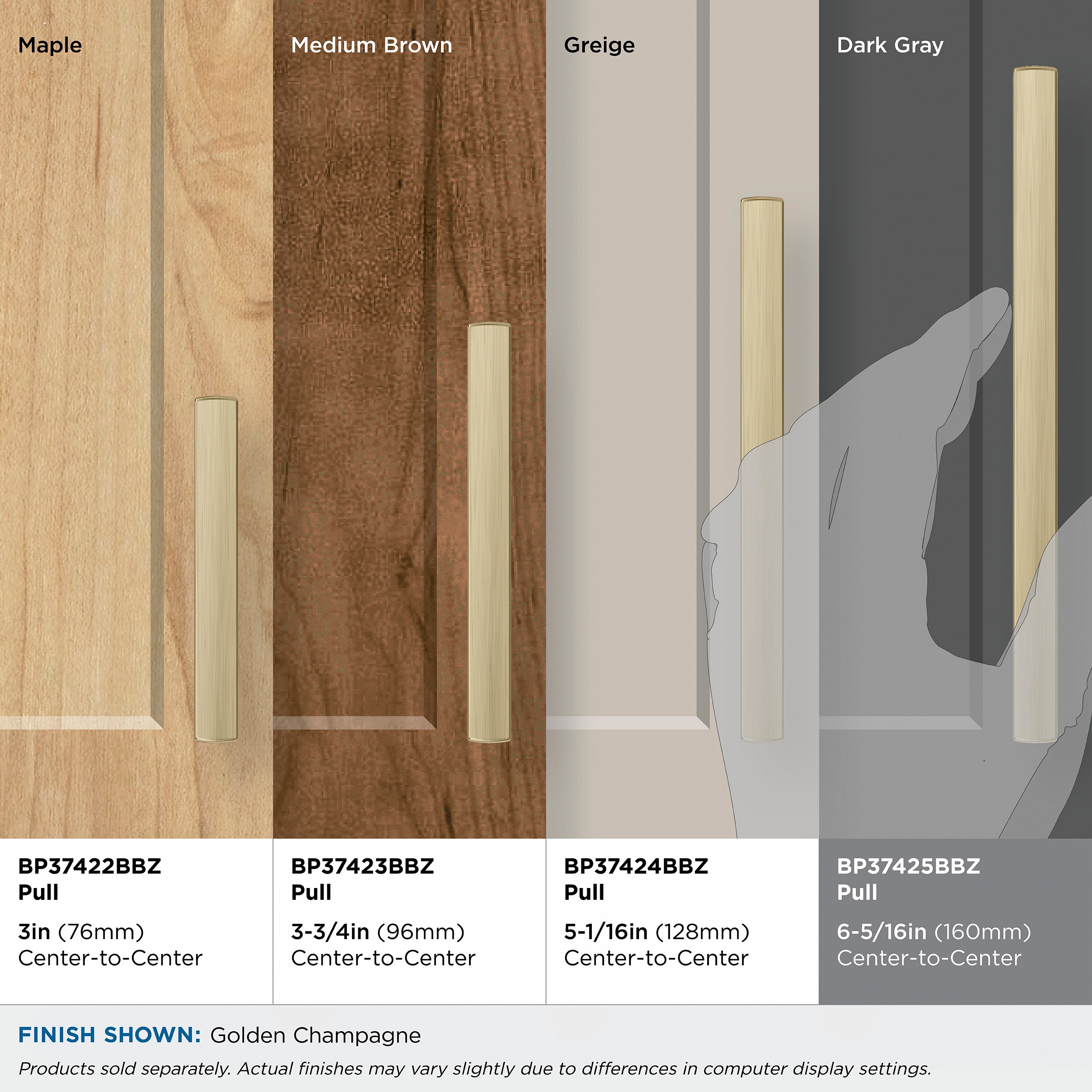 Amerock BP37425BBZ Cabinet-Pulls - View #8