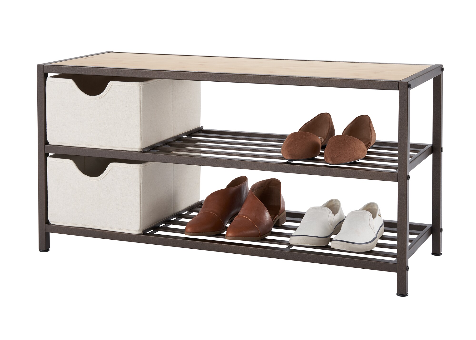 ROJASOP Big Shoe Storage Cabinet with Covers and Doors, 12-Tier