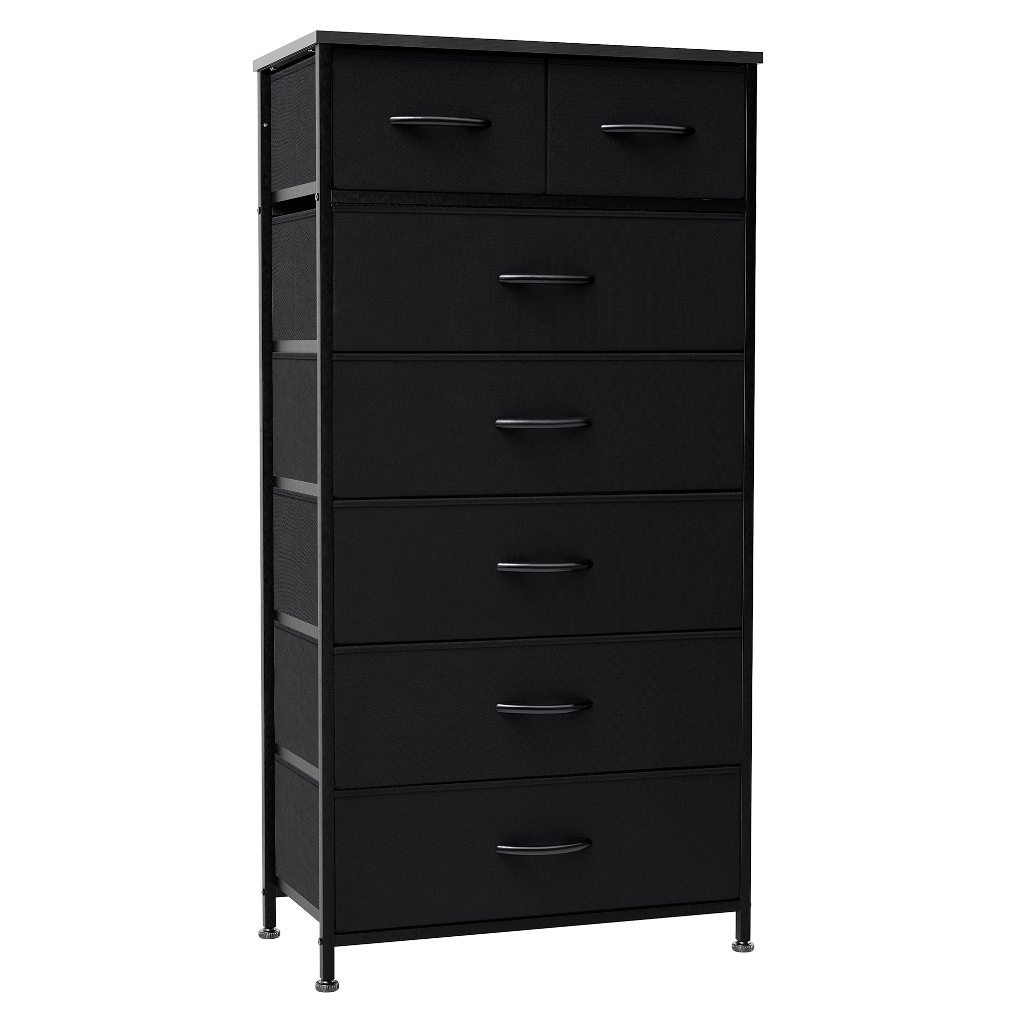 CloudFly CL-HD024BLK Dresser storage tower Black 7 -Drawer Combo dresser
