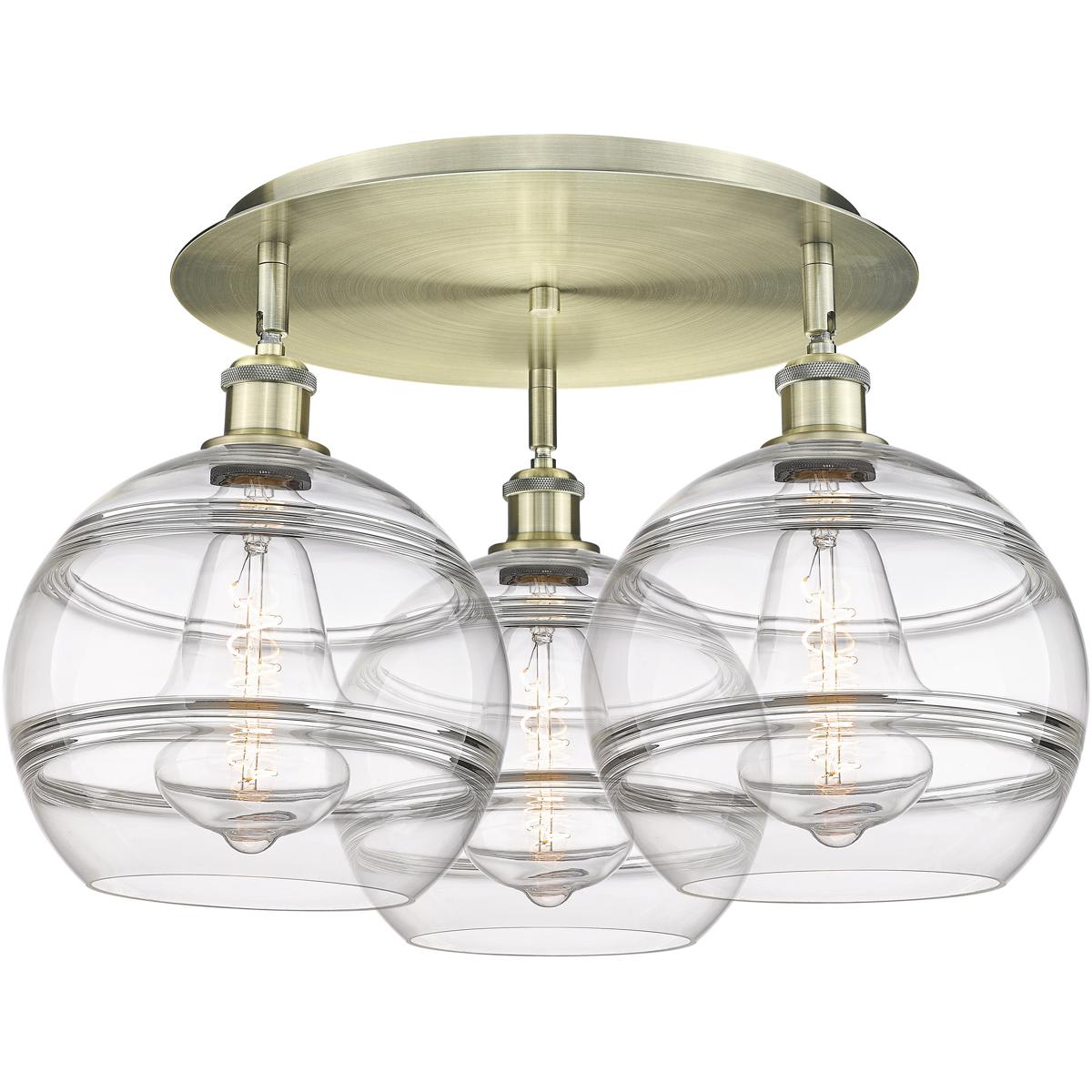 Innovations Lighting 2670837 516-3C-AB-G556-10CL Ballston Rochester Flush Mount