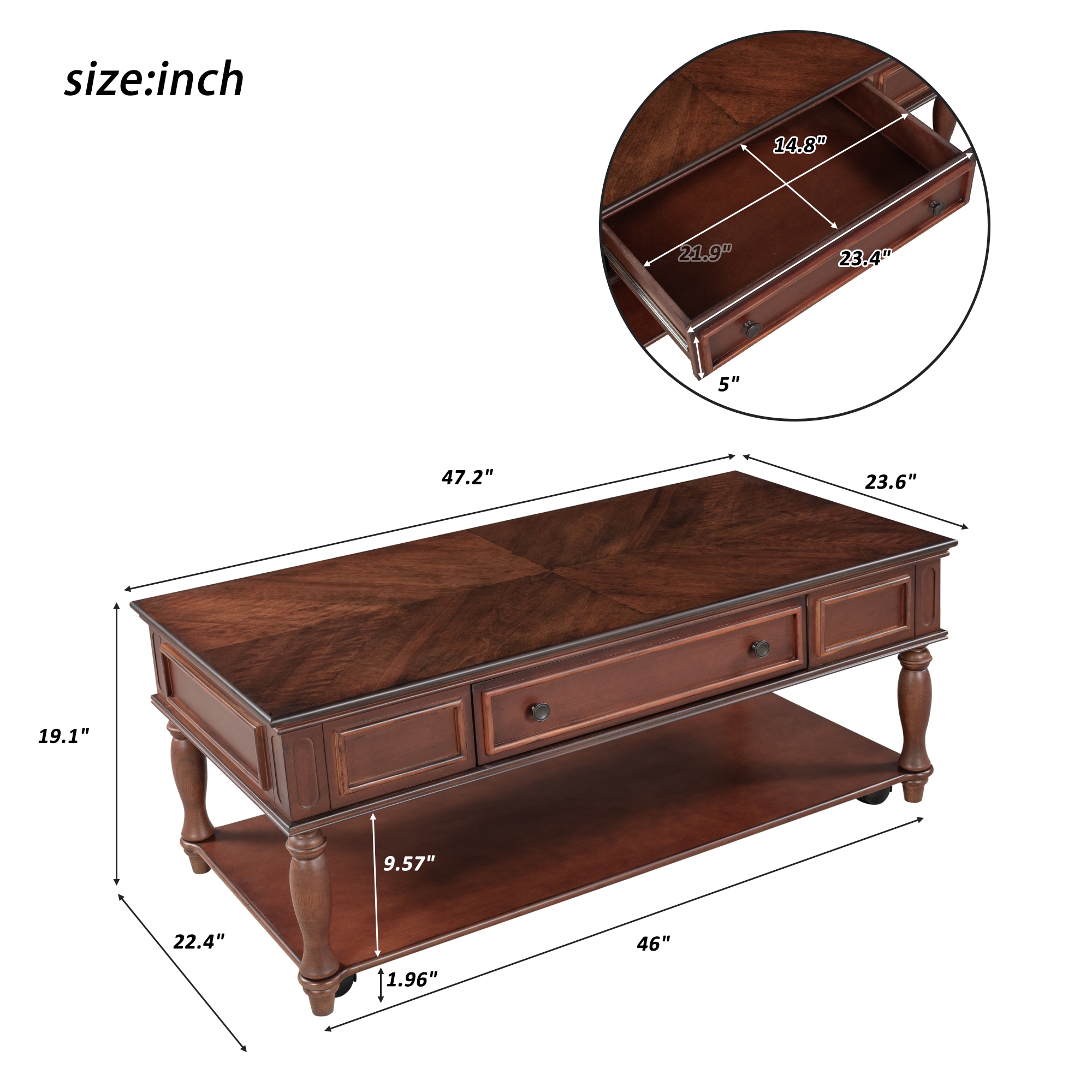 Clihome OTCH-281529-2AP Coffee-Tables - View #3