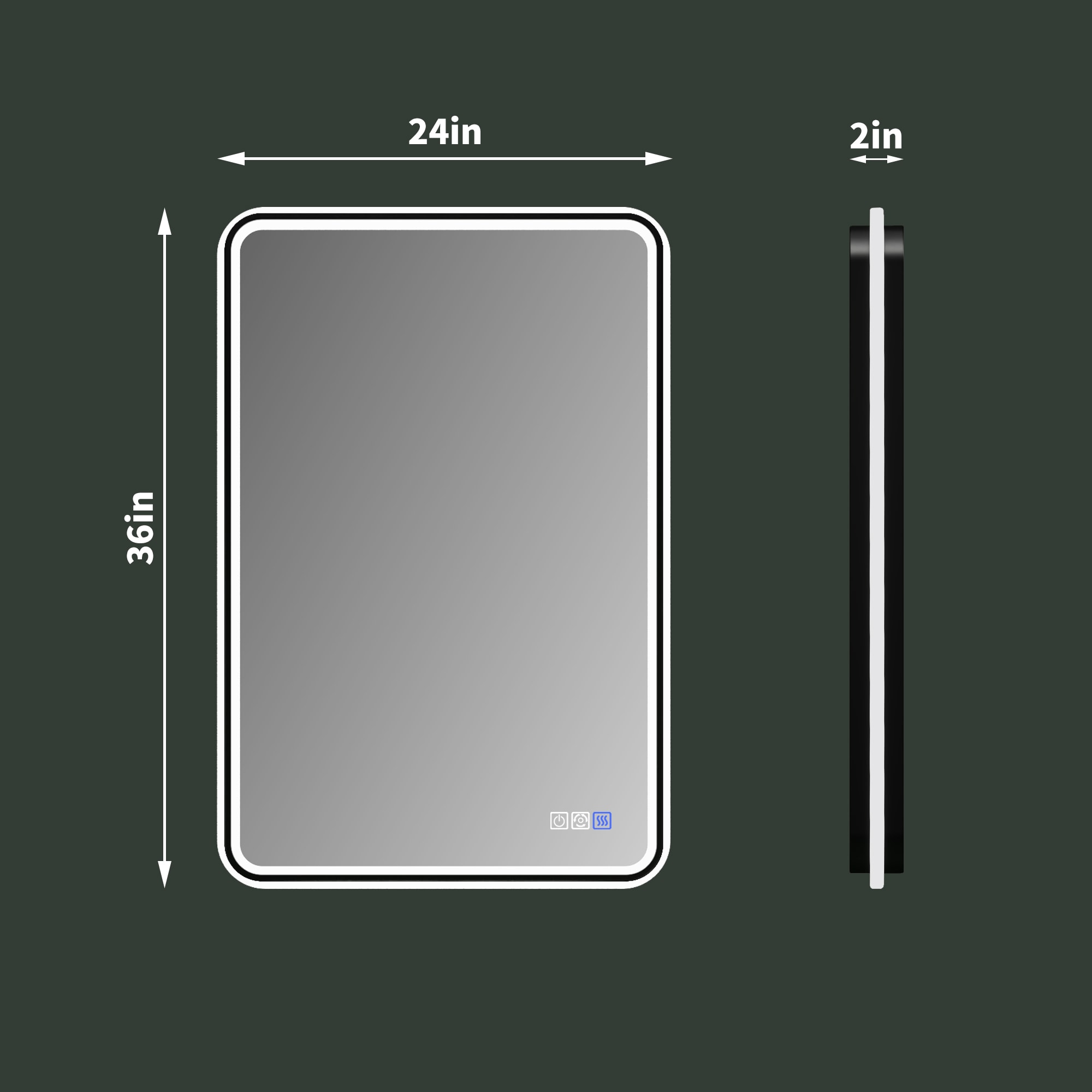 ExBrite EXBMV82436 Framed-Bath-Mirrors - View #2