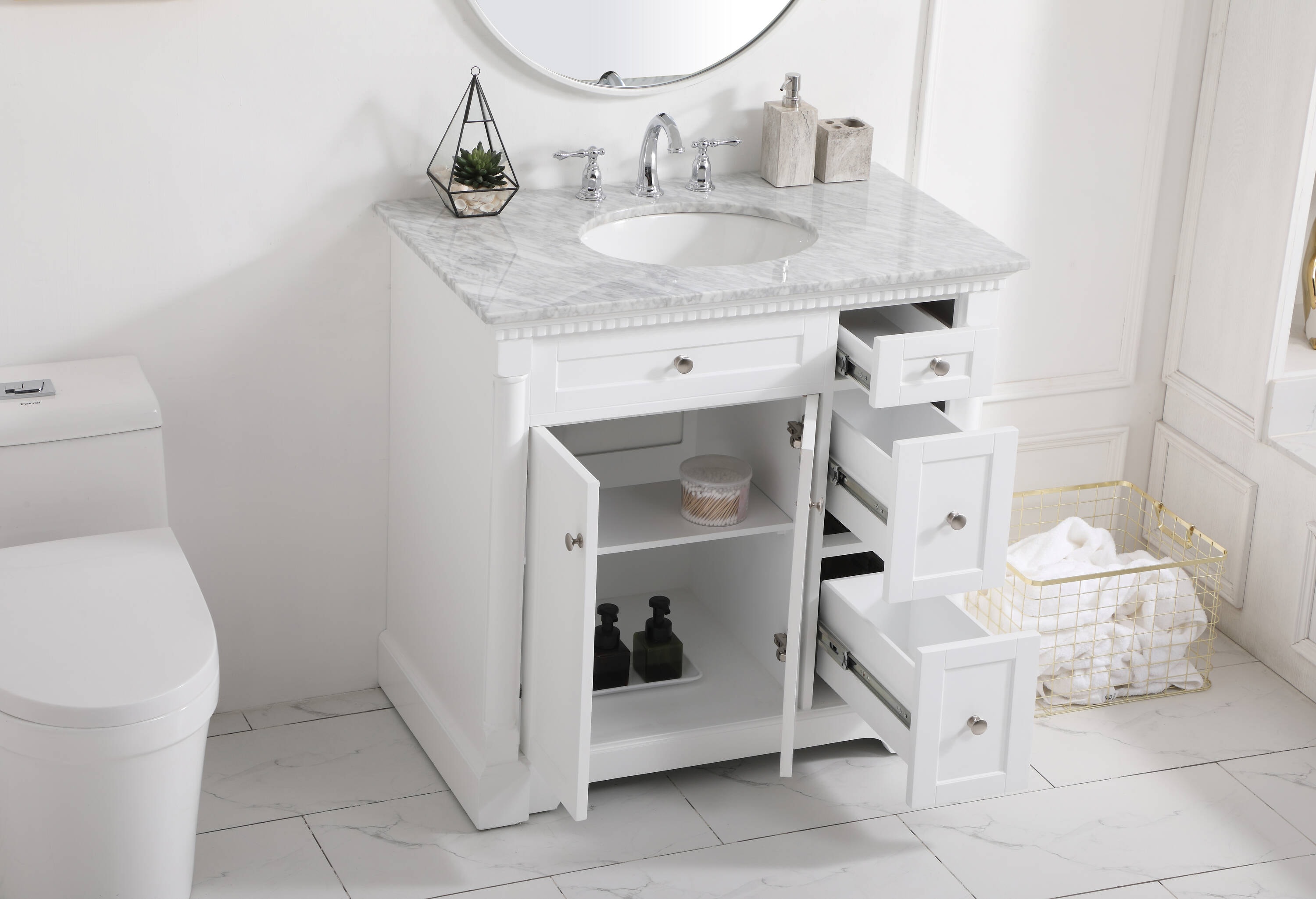 Elegant Decor HF159108WH Bath-Vanity-Combo - View #4