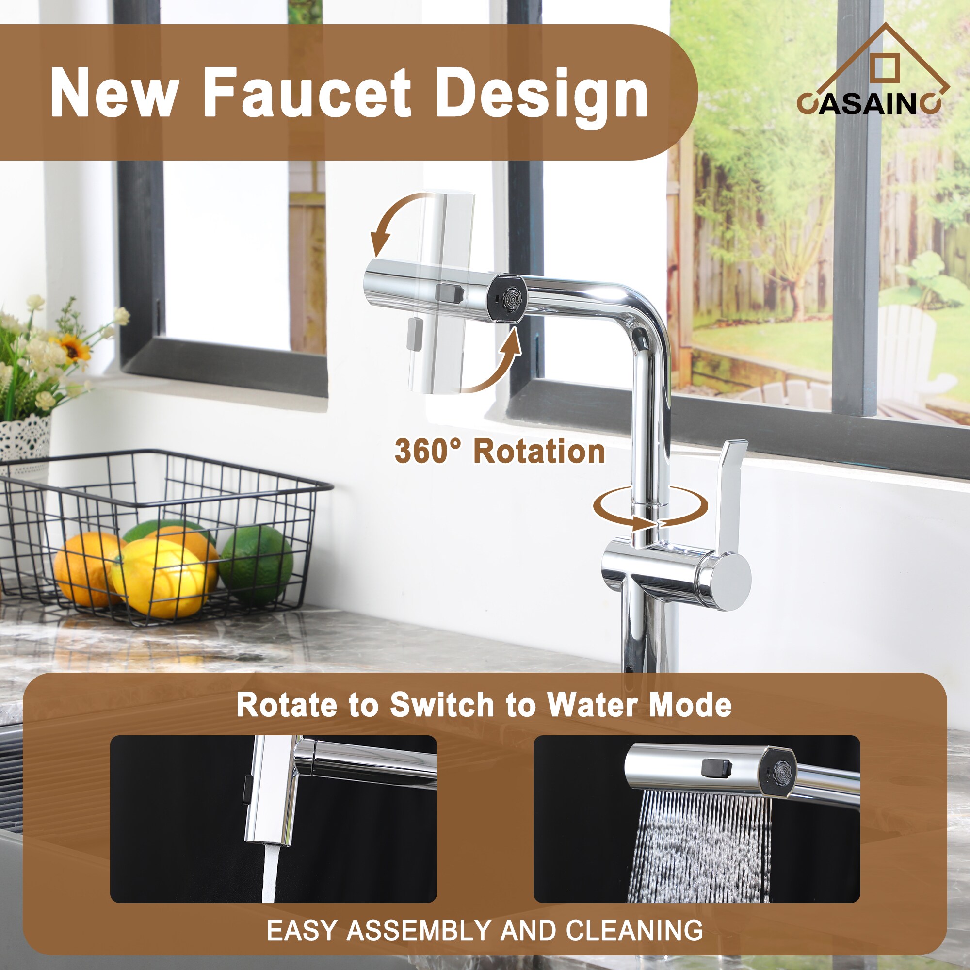 CASAINC KCLT0061CP Kitchen-Faucets - View #10